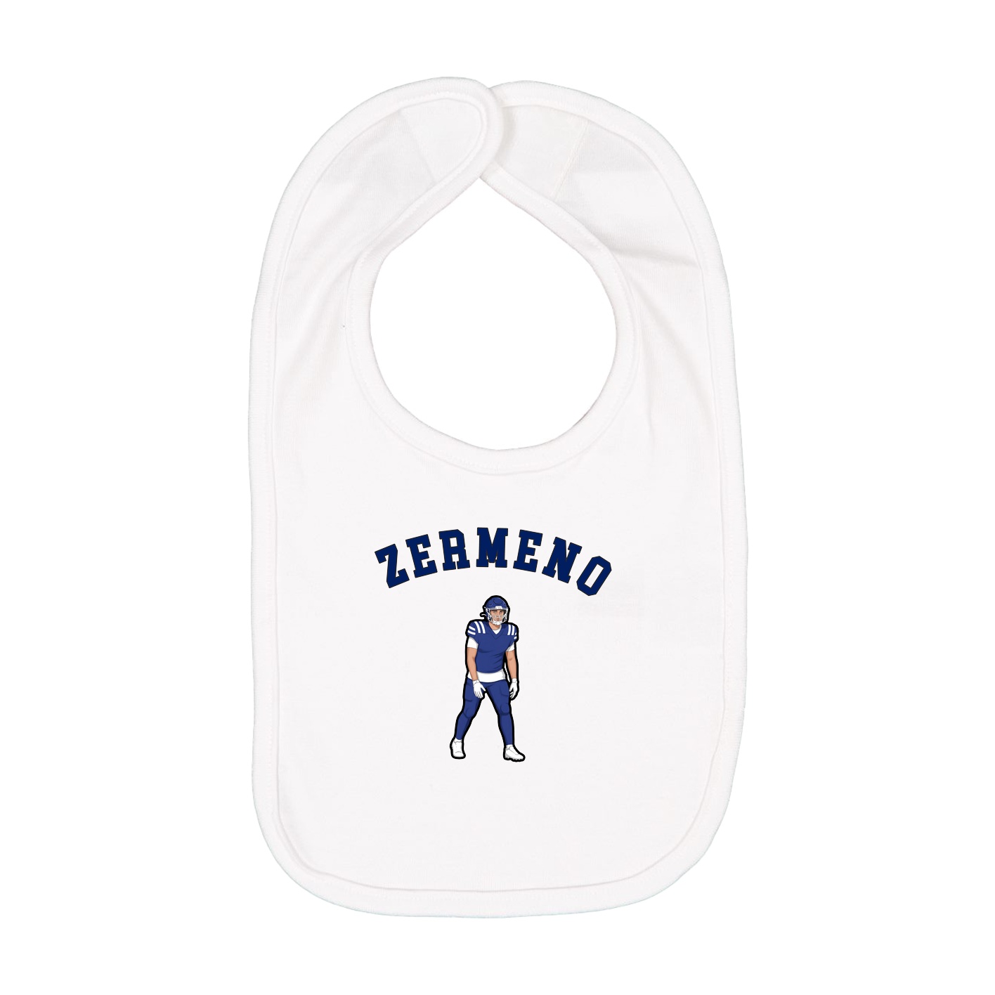 Infant Bib — Shirsey Arch in White