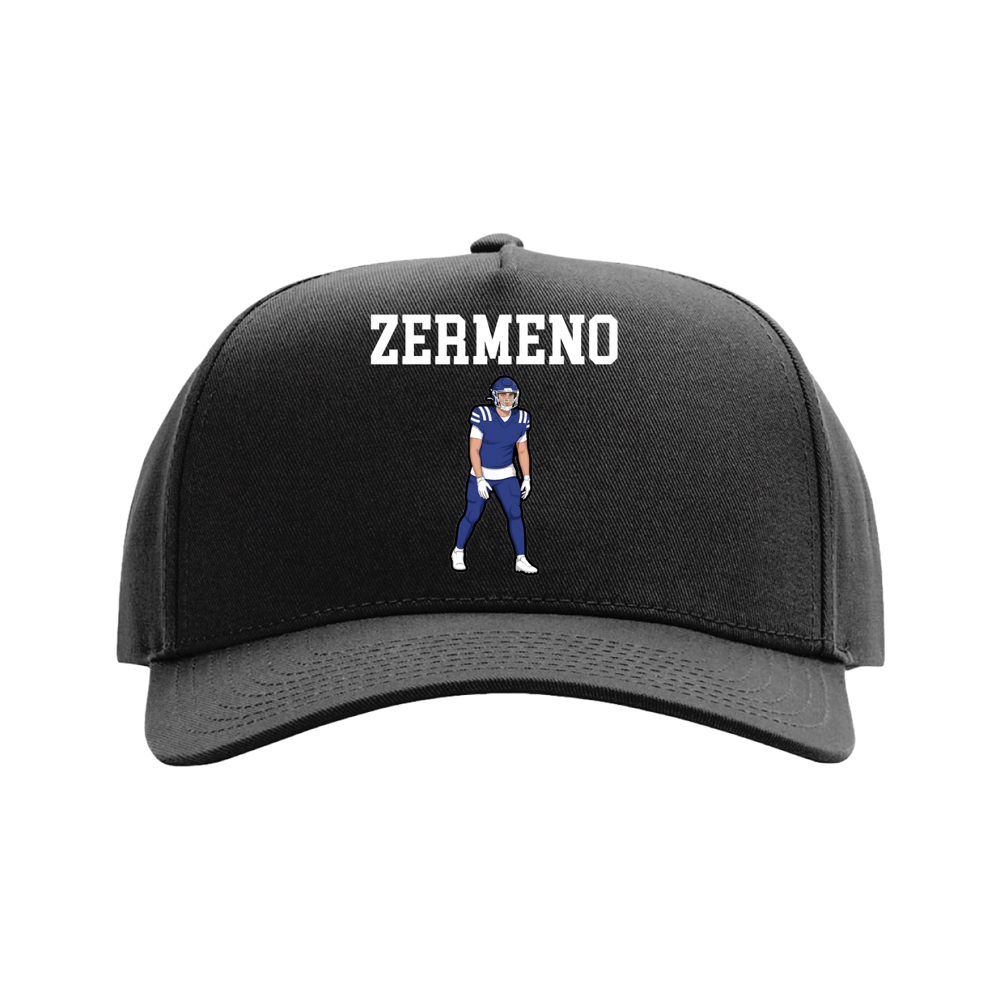 Full Fabric Five-Panel Champ Cap — Shirsey in Black