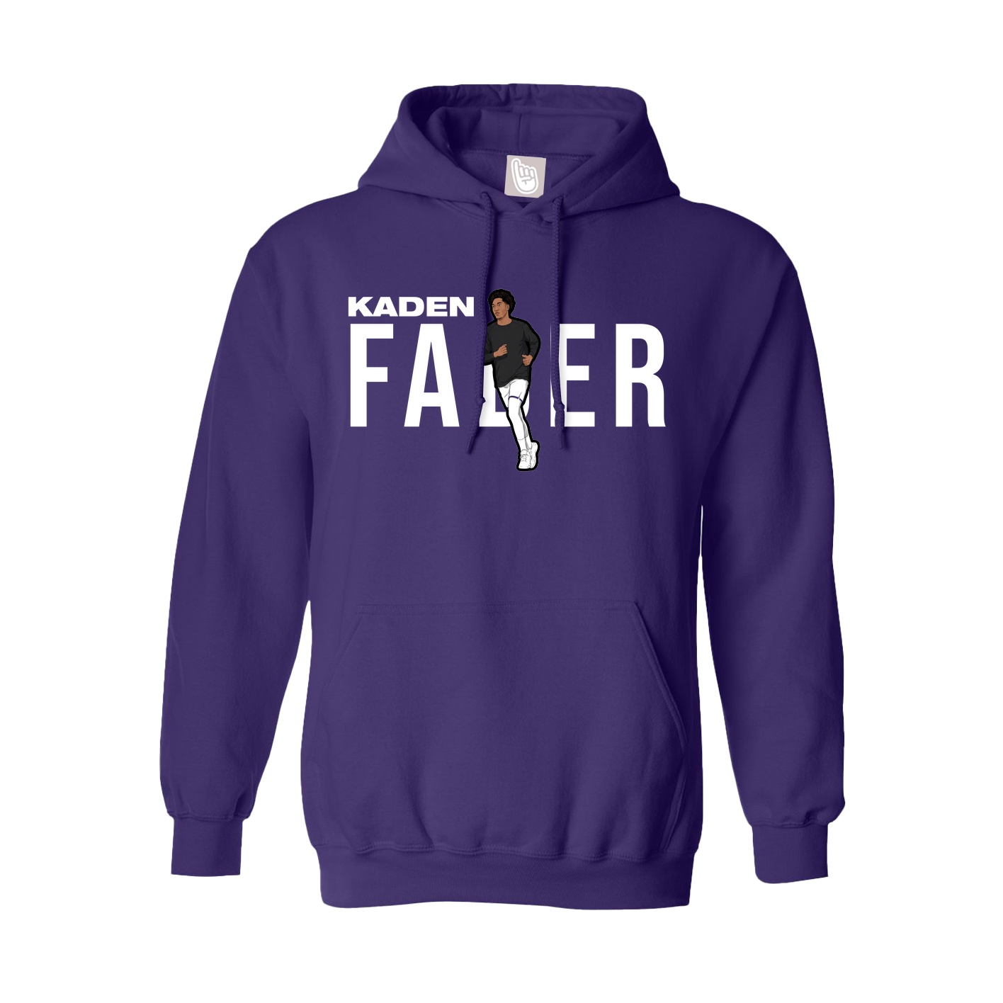 Youth Hoodie — Player Name in Purple