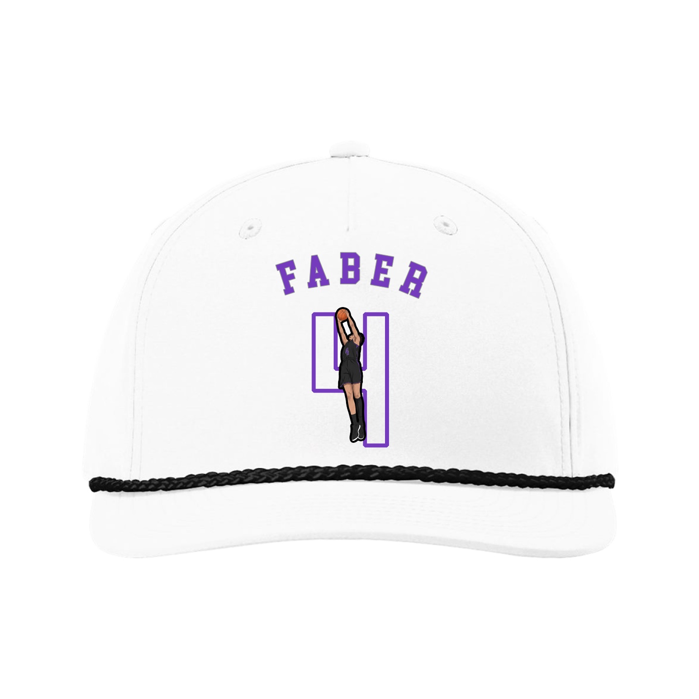 Five-Panel Classic Rope Cap — Shirsey Arch in White