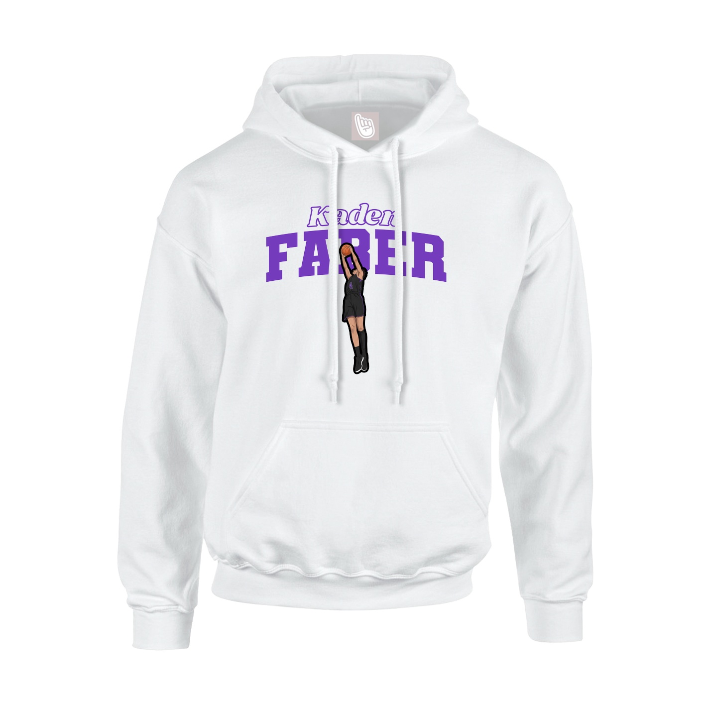 Hoodie — Name Arch in White