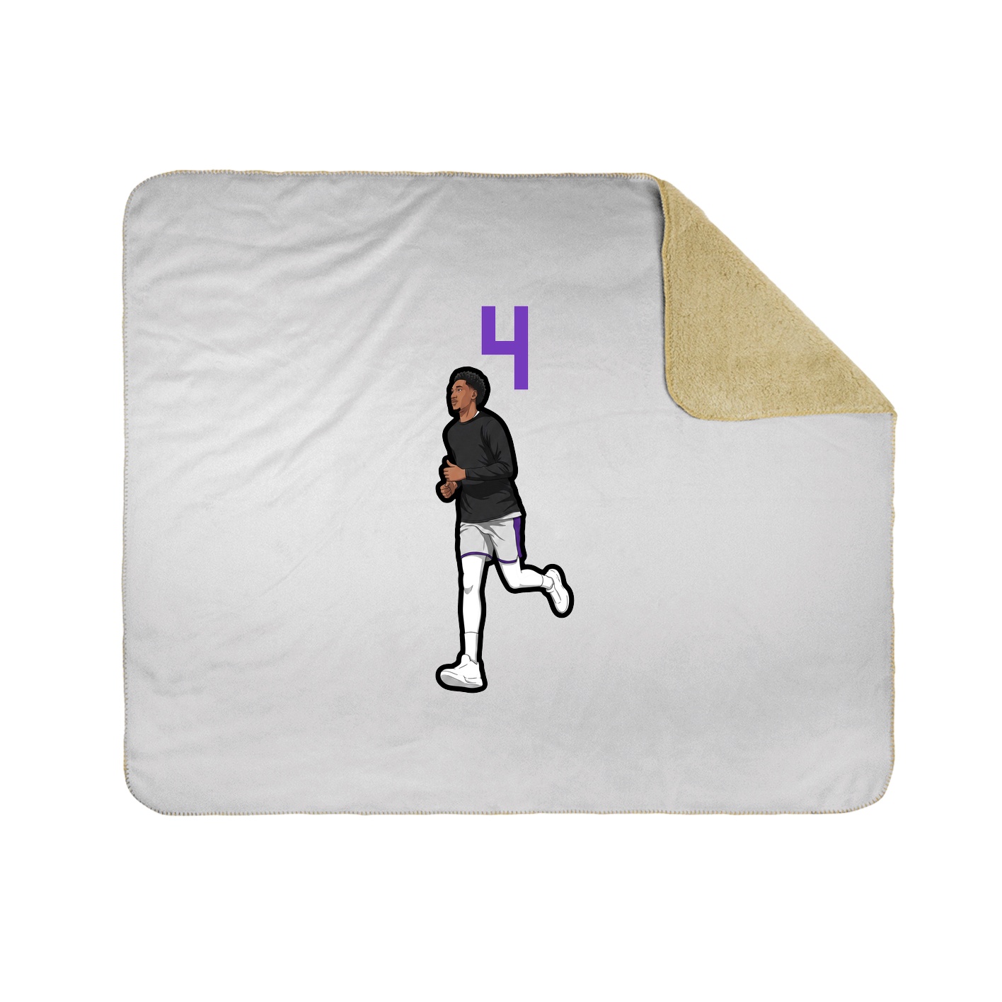 Throw Blanket — Number Top in White