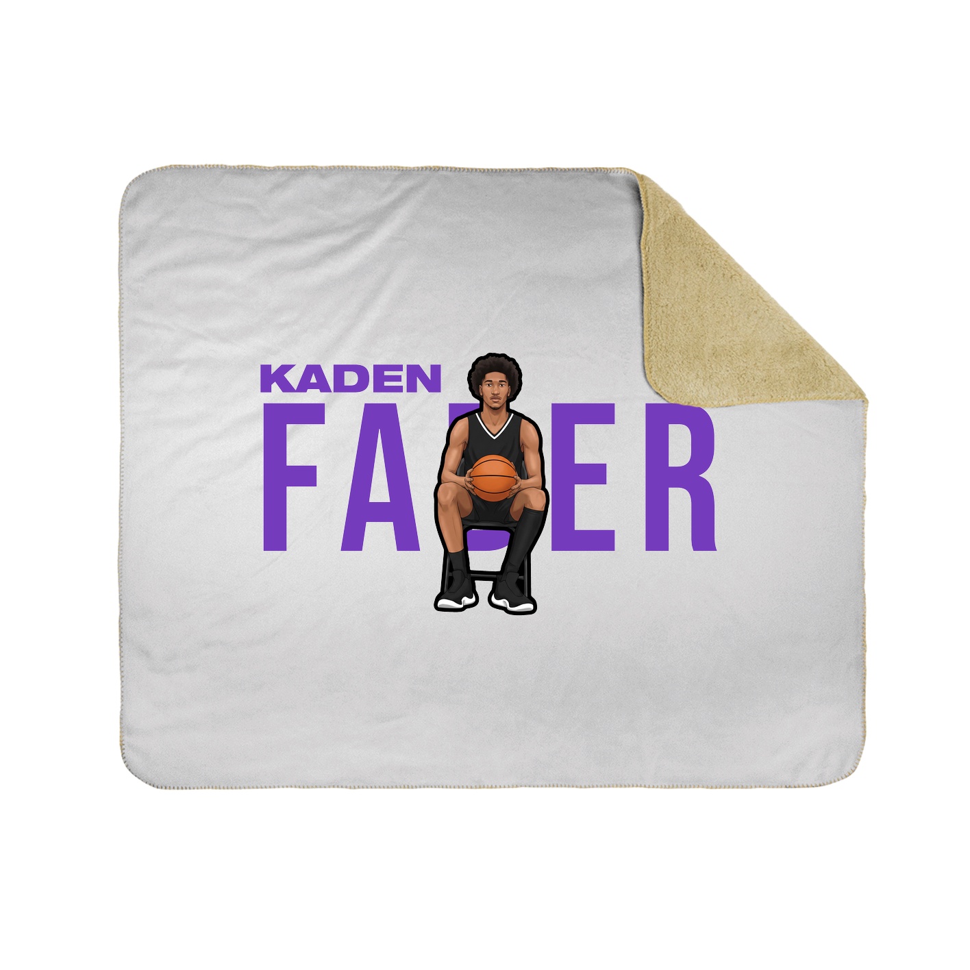 Throw Blanket — Player Name in White