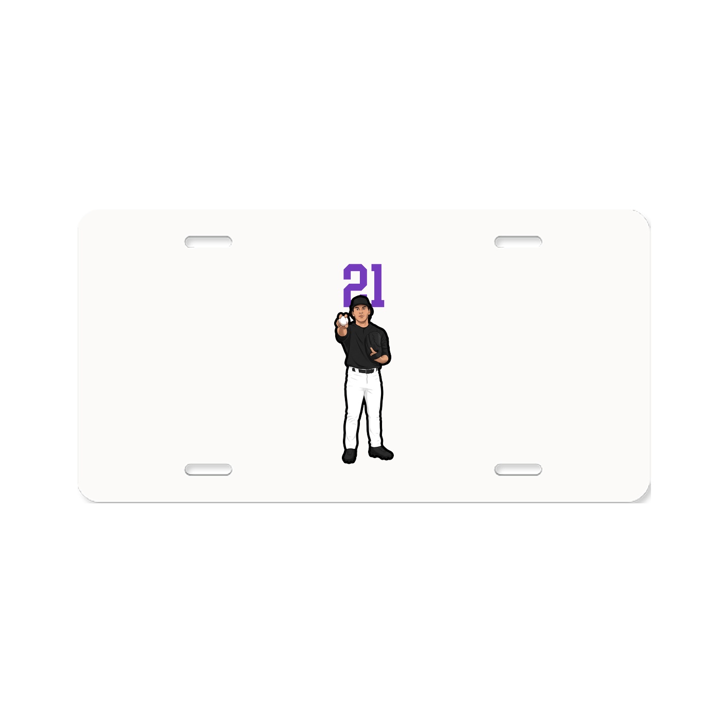 License Plate — Number Top in Classic