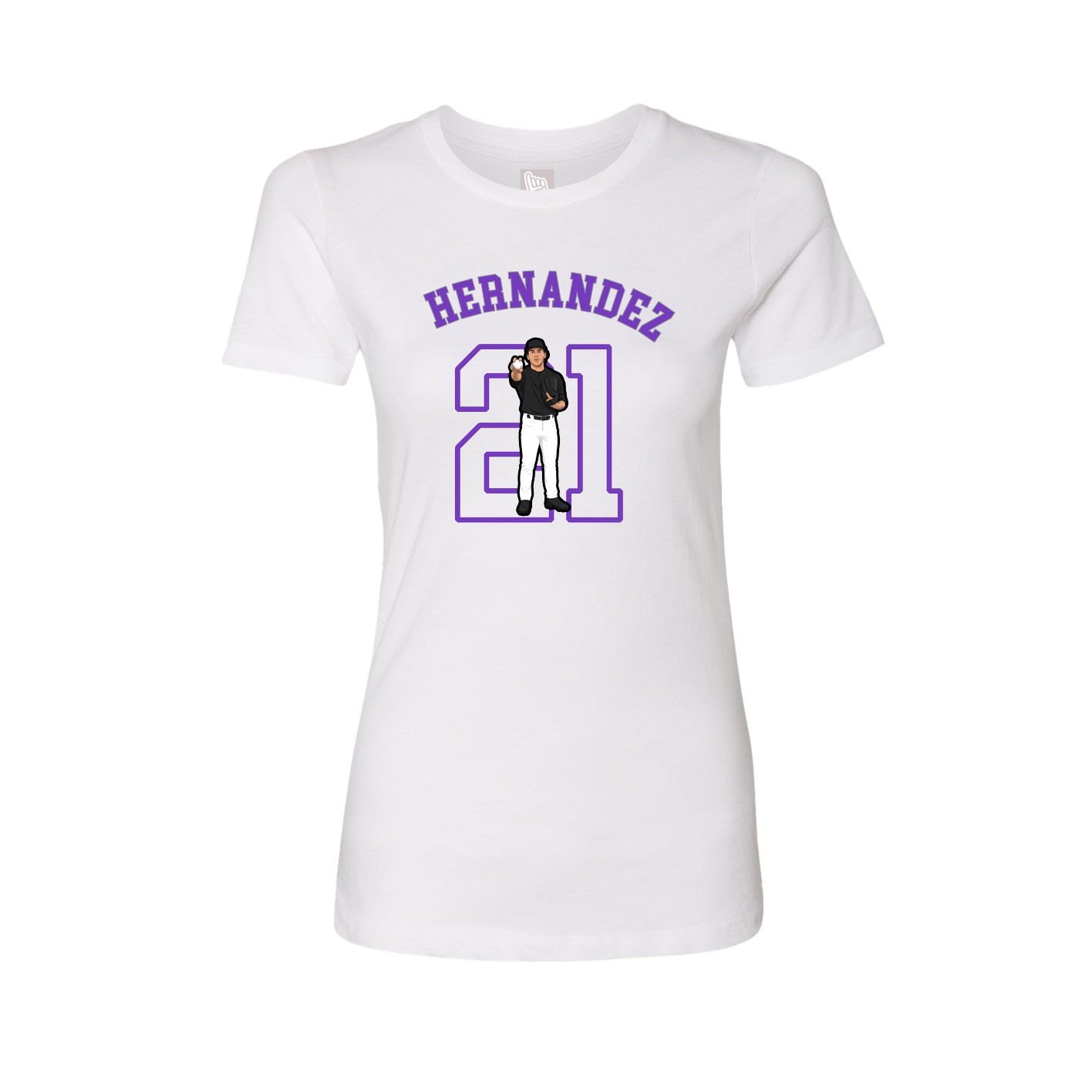 Fitted Women's Tee — Shirsey Arch in White