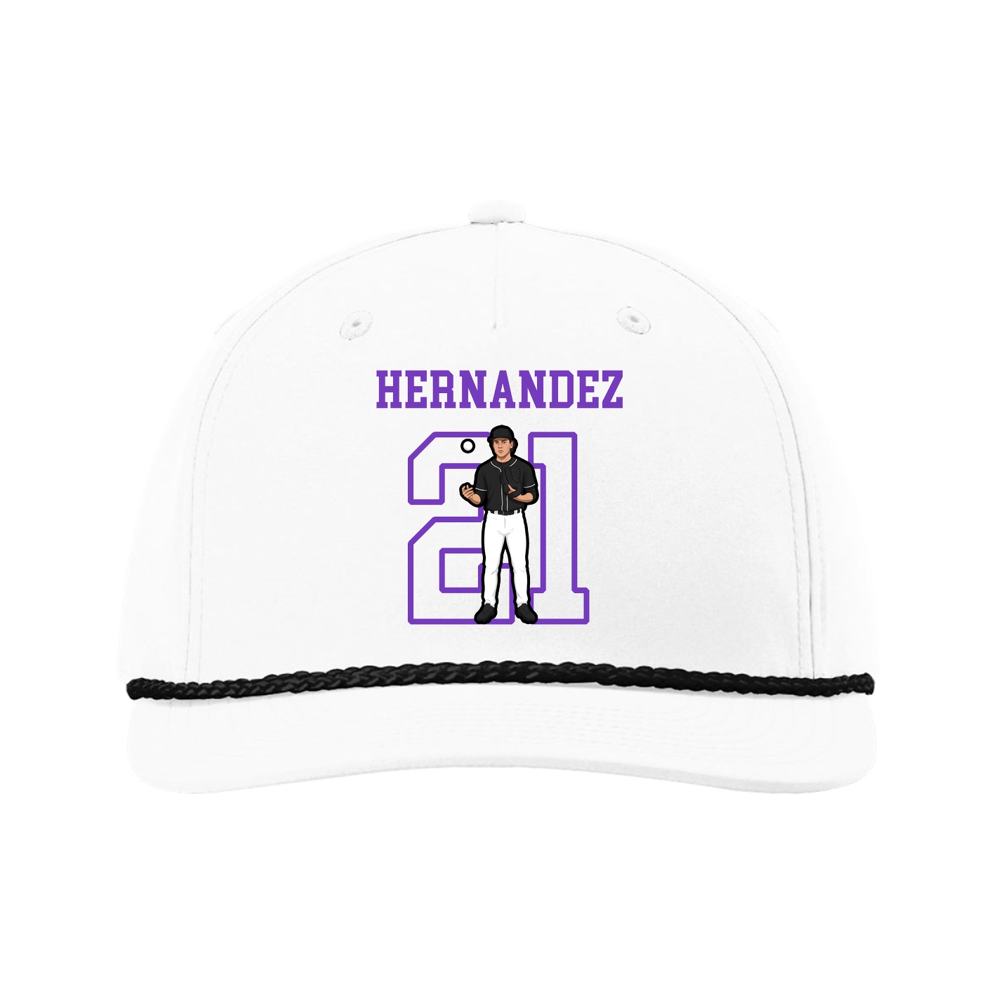 Five-Panel Classic Rope Cap — Shirsey in White