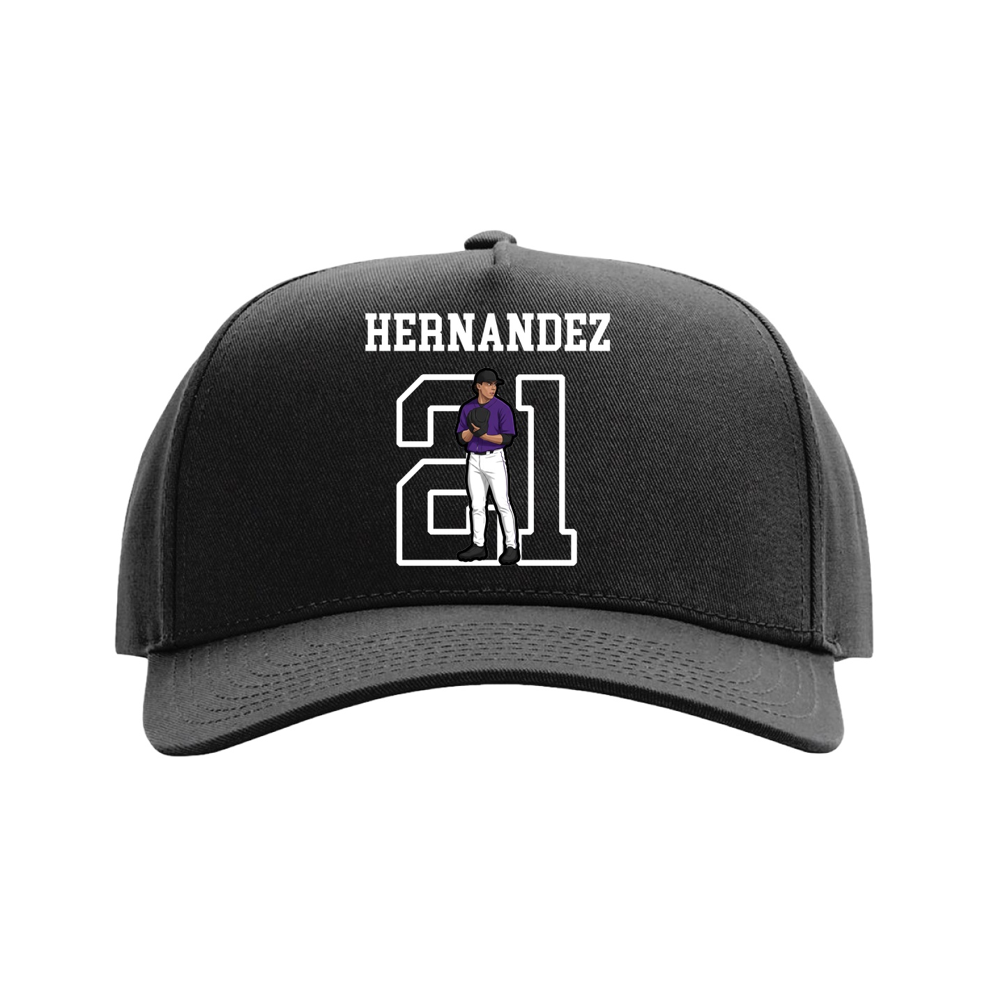 Full Fabric Five-Panel Champ Cap — Shirsey in Black
