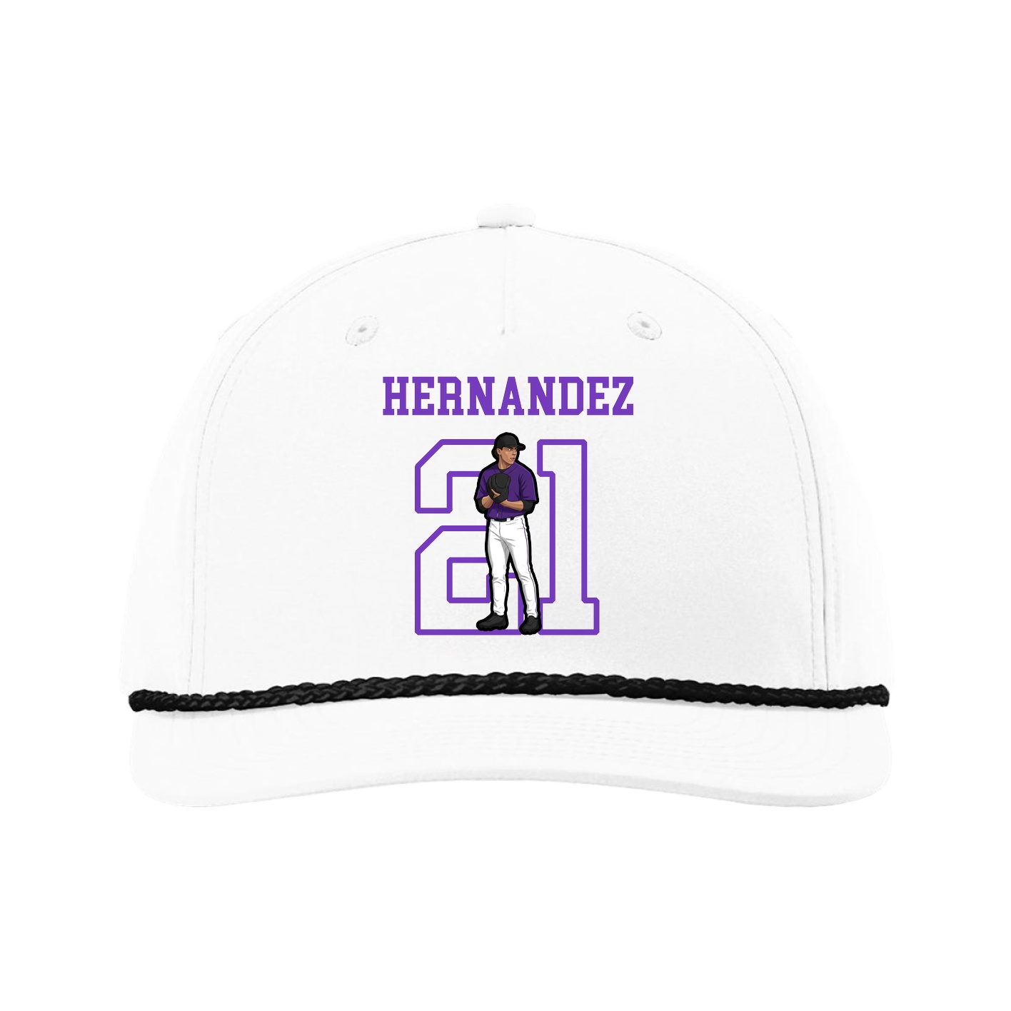 Five-Panel Classic Rope Cap — Shirsey in White
