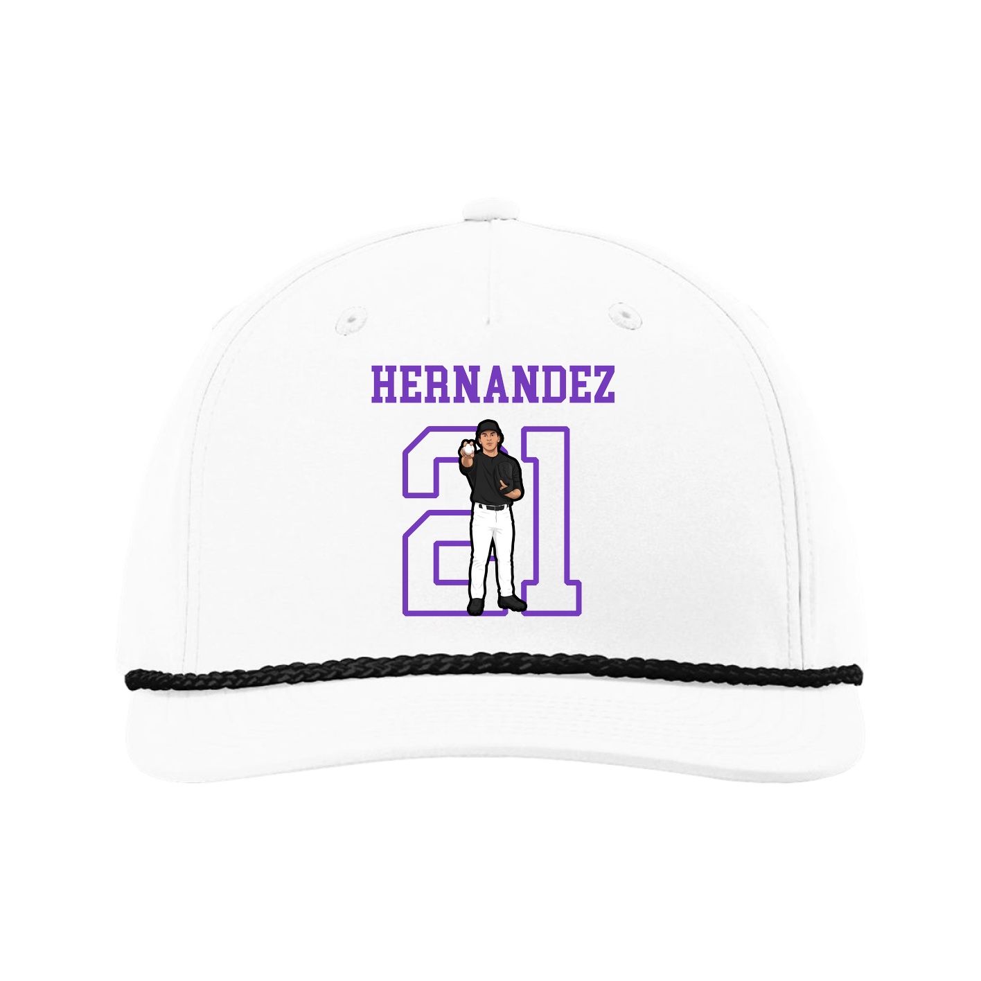 Five-Panel Classic Rope Cap — Shirsey in White