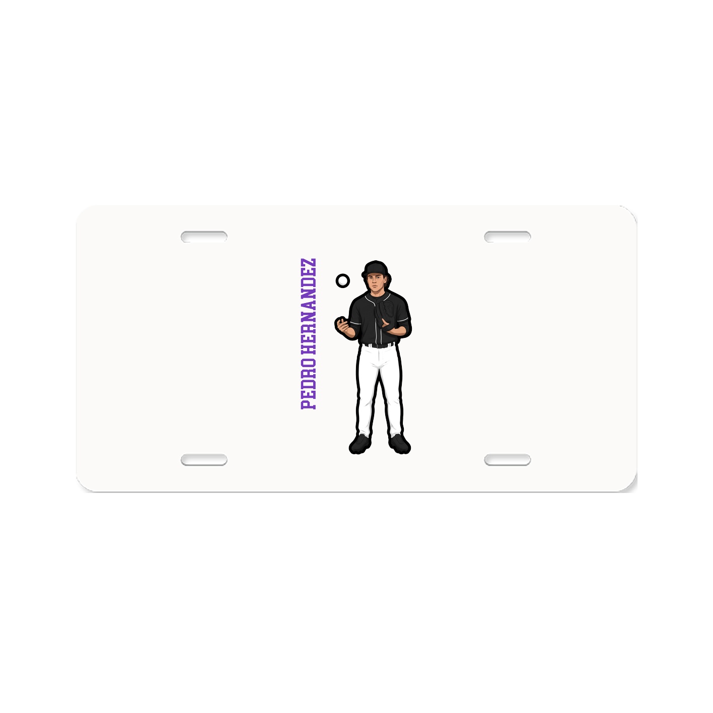 License Plate — Name Vertical in Classic