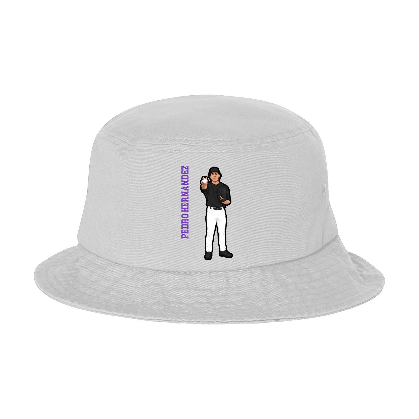 Bucket Cap — Name Vertical in White