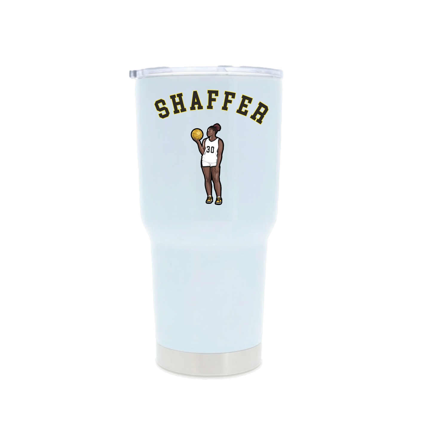 30oz Stainless Steel Tumbler — Shirsey Arch in White
