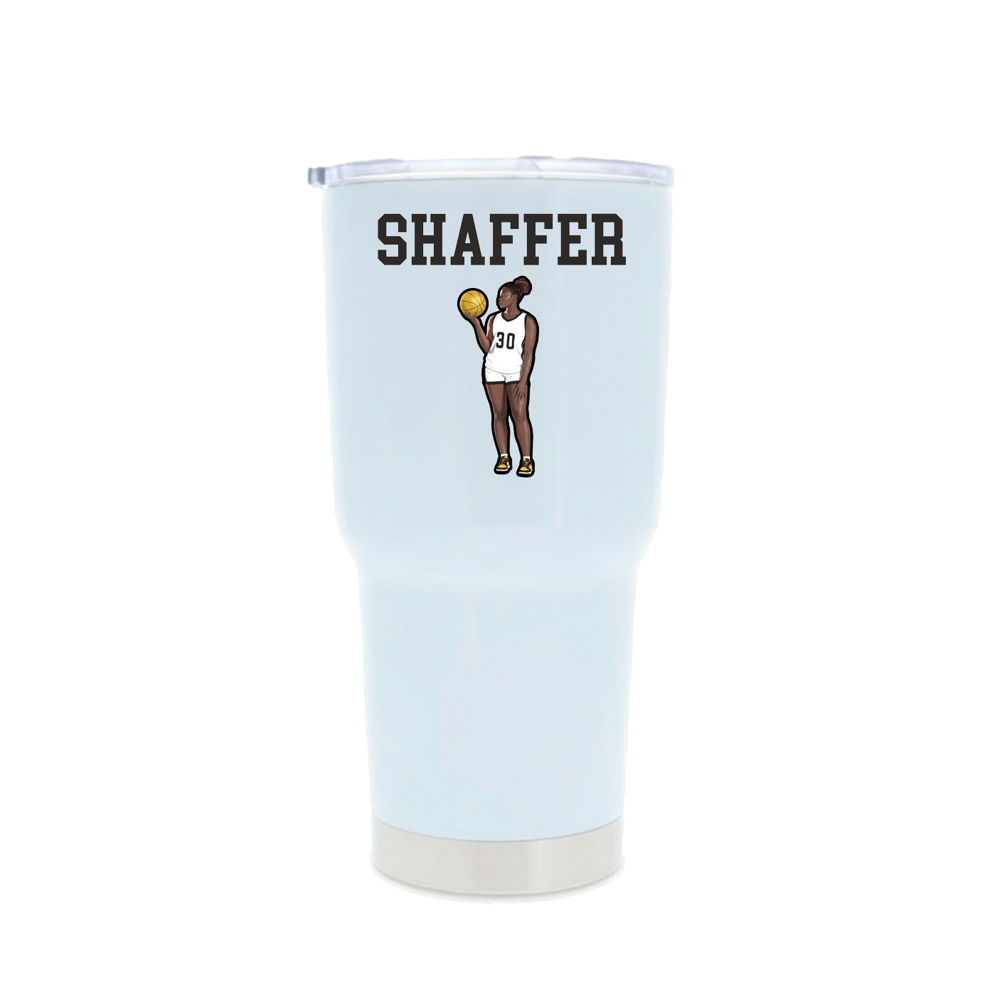 30oz Stainless Steel Tumbler — Shirsey in White