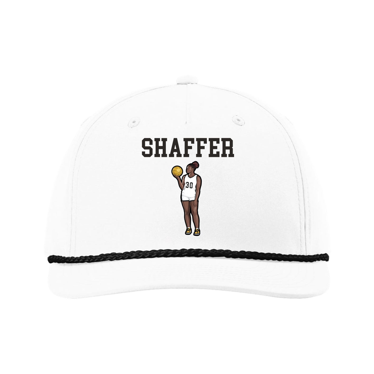 Five-Panel Classic Rope Cap — Shirsey in White