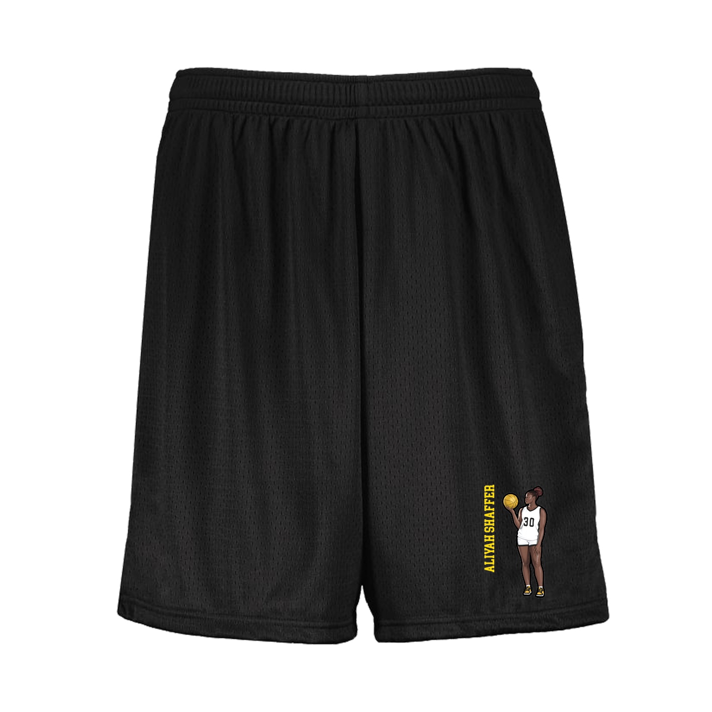 Shorts — Name Vertical in Black