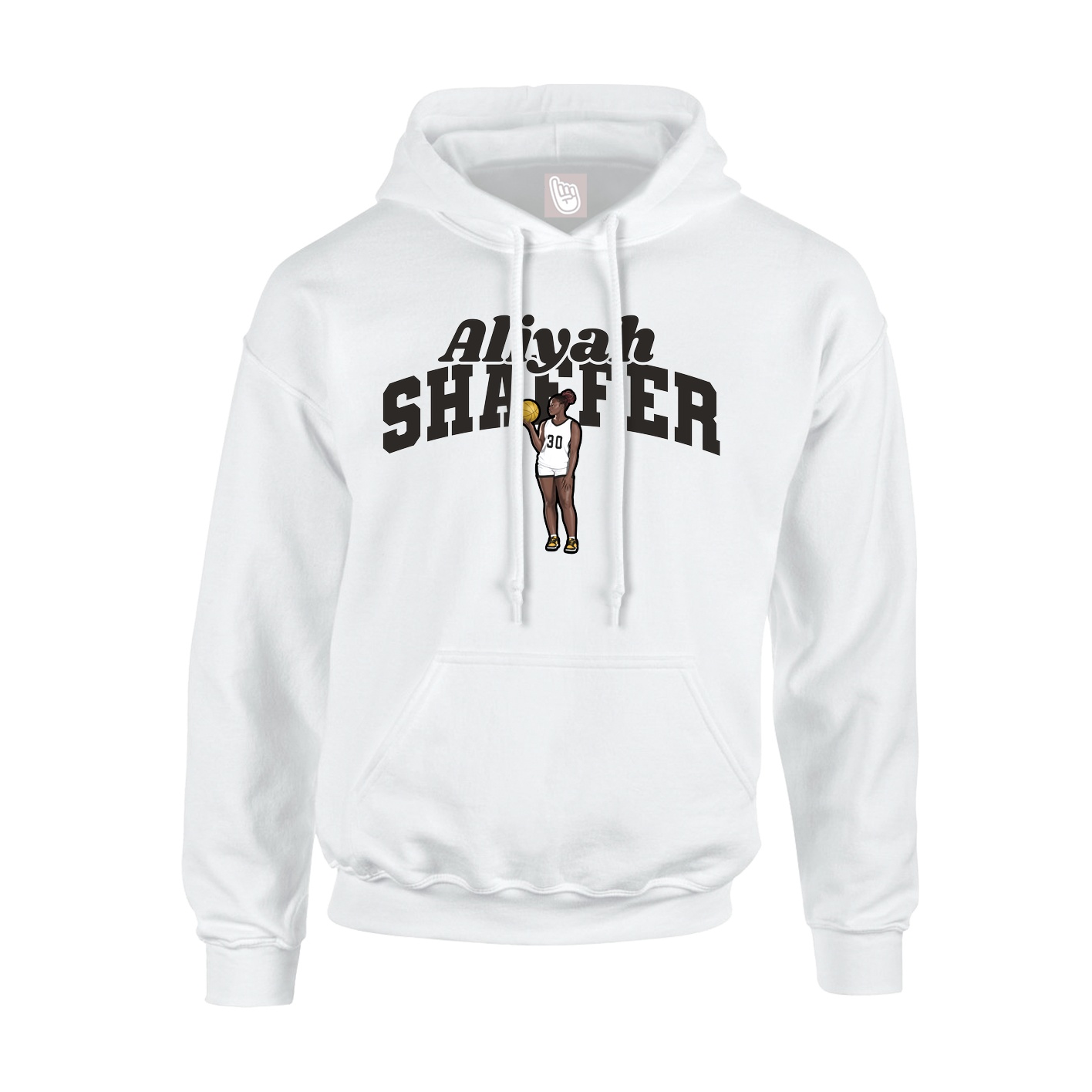 Hoodie — Signature Arch in White