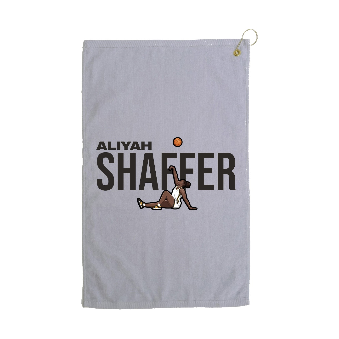 Golf Towel — Player Name in Grey