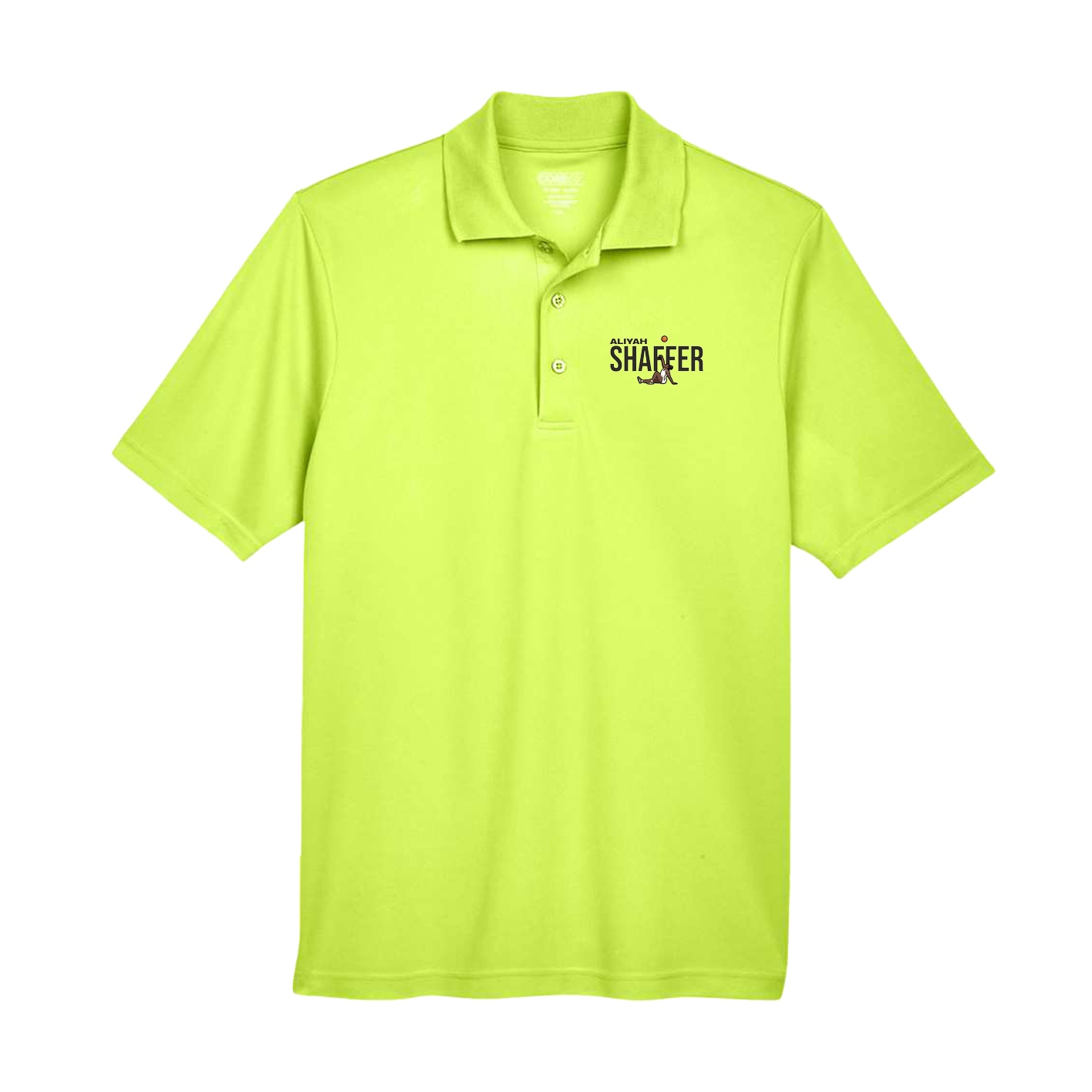 Performance Polo — Player Name in Yellow