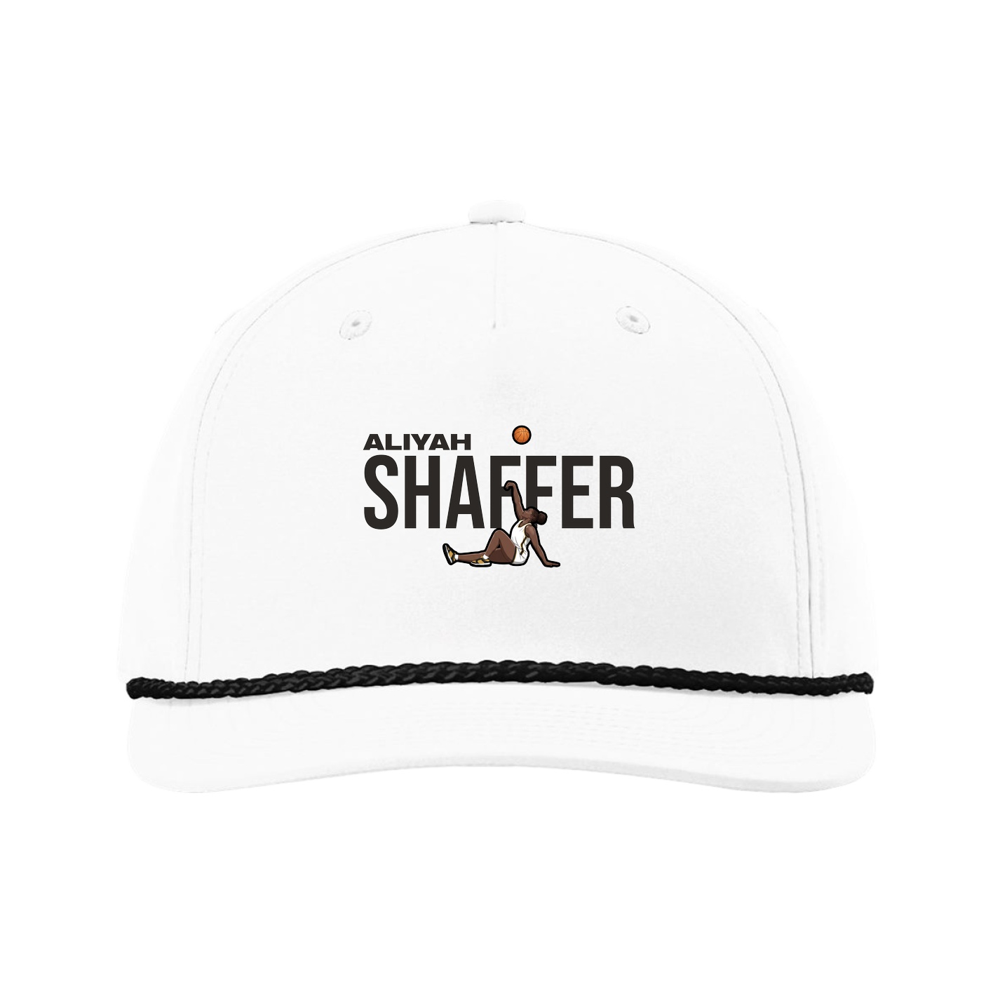 Five-Panel Classic Rope Cap — Player Name in White