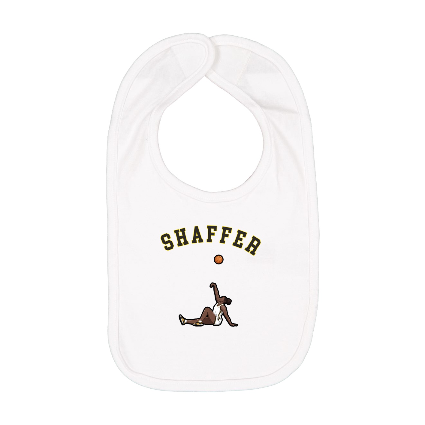 Infant Bib — Shirsey Arch in White