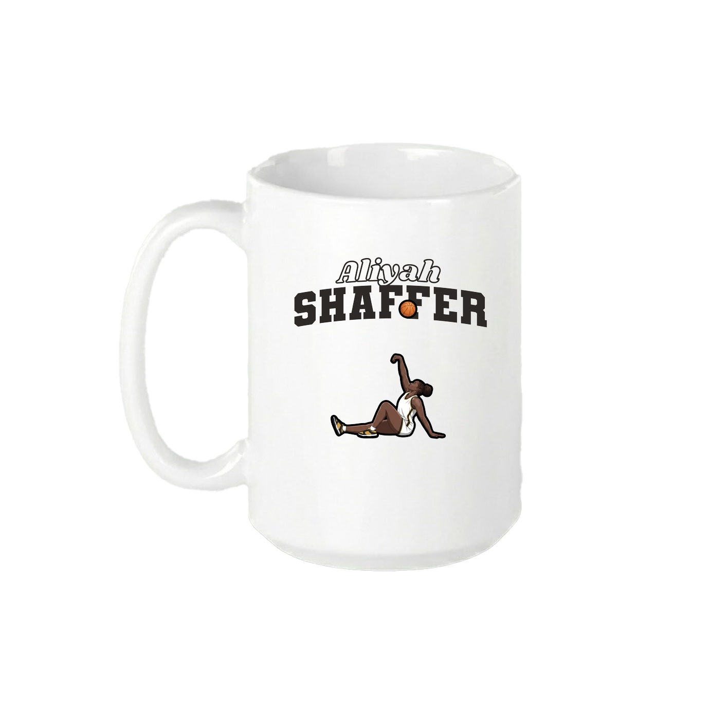 15oz Coffee Mug — Name Arch in White