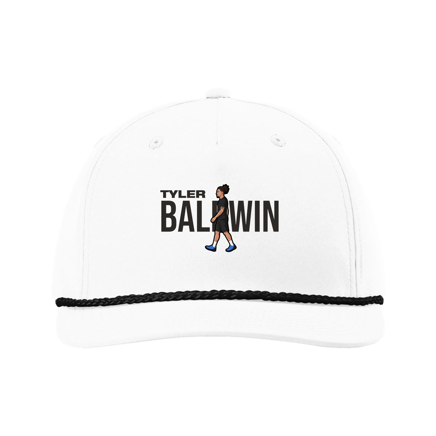 Five-Panel Classic Rope Cap — Player Name in White
