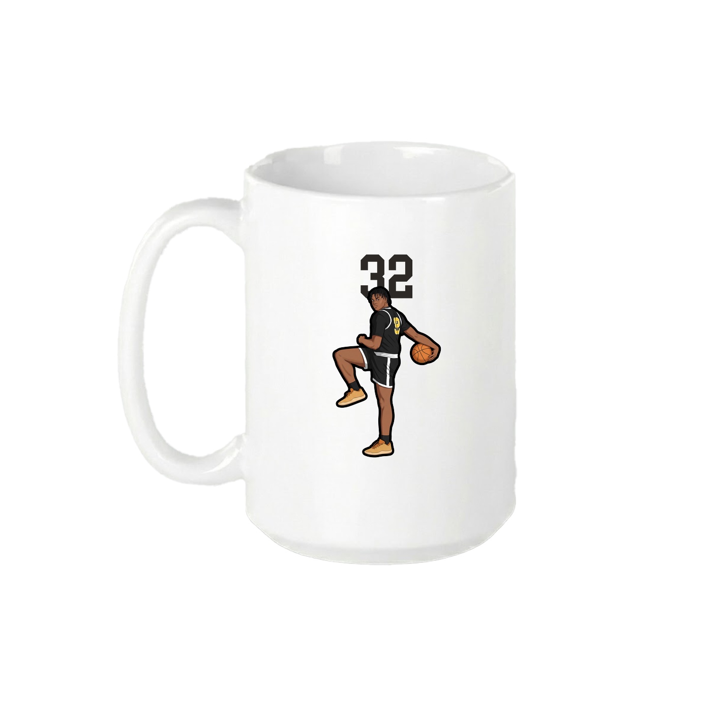 15oz Coffee Mug — Number Top in White
