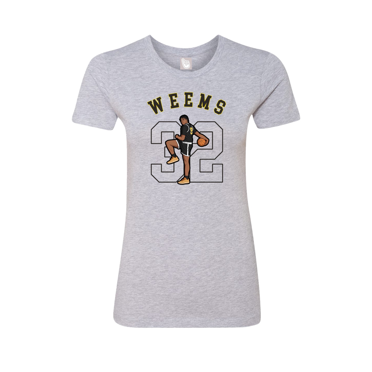 Fitted Women's Tee — Shirsey Arch in Grey