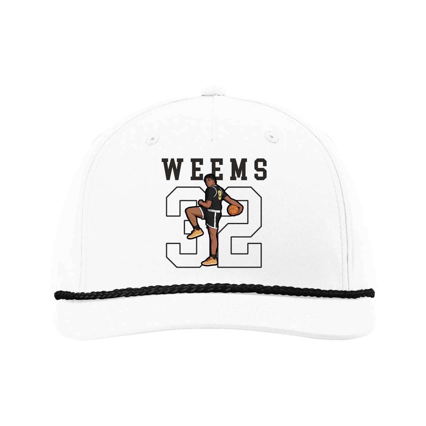 Five-Panel Classic Rope Cap — Shirsey in White