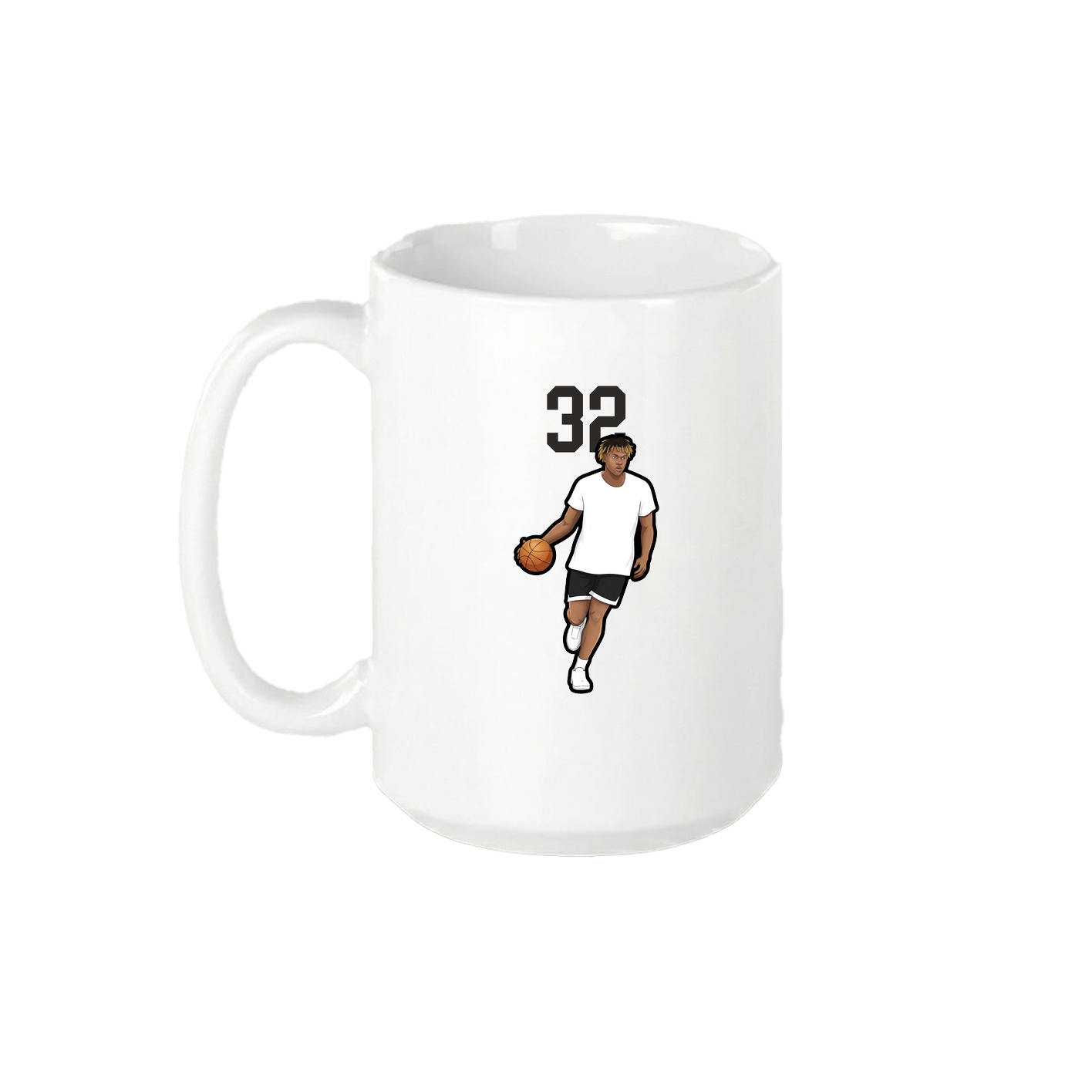 15oz Coffee Mug — Number Top in White