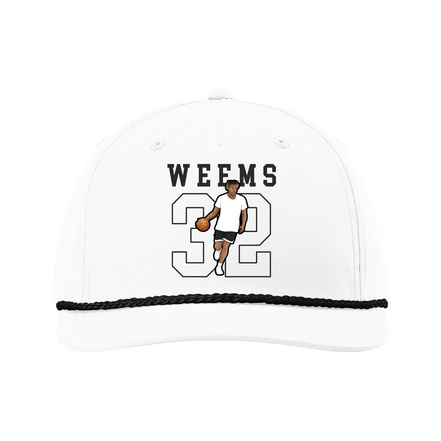Five-Panel Classic Rope Cap — Shirsey in White