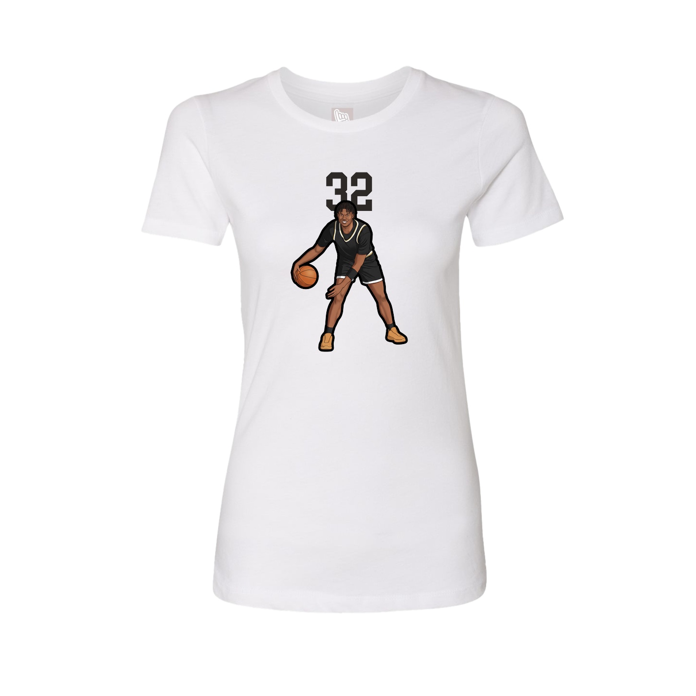 Fitted Women's Tee — Number Top in White
