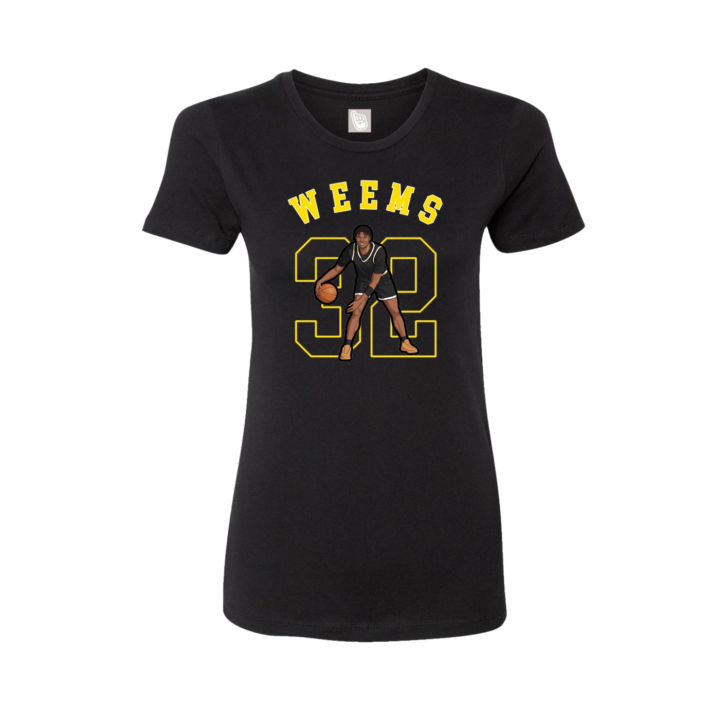 Fitted Women's Tee — Shirsey Arch in Black