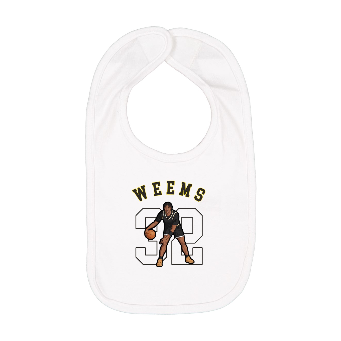 Infant Bib — Shirsey Arch in White