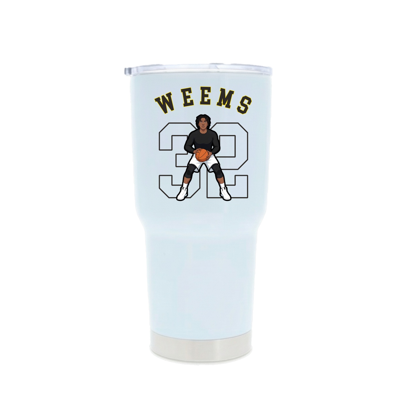 30oz Stainless Steel Tumbler — Shirsey Arch in White