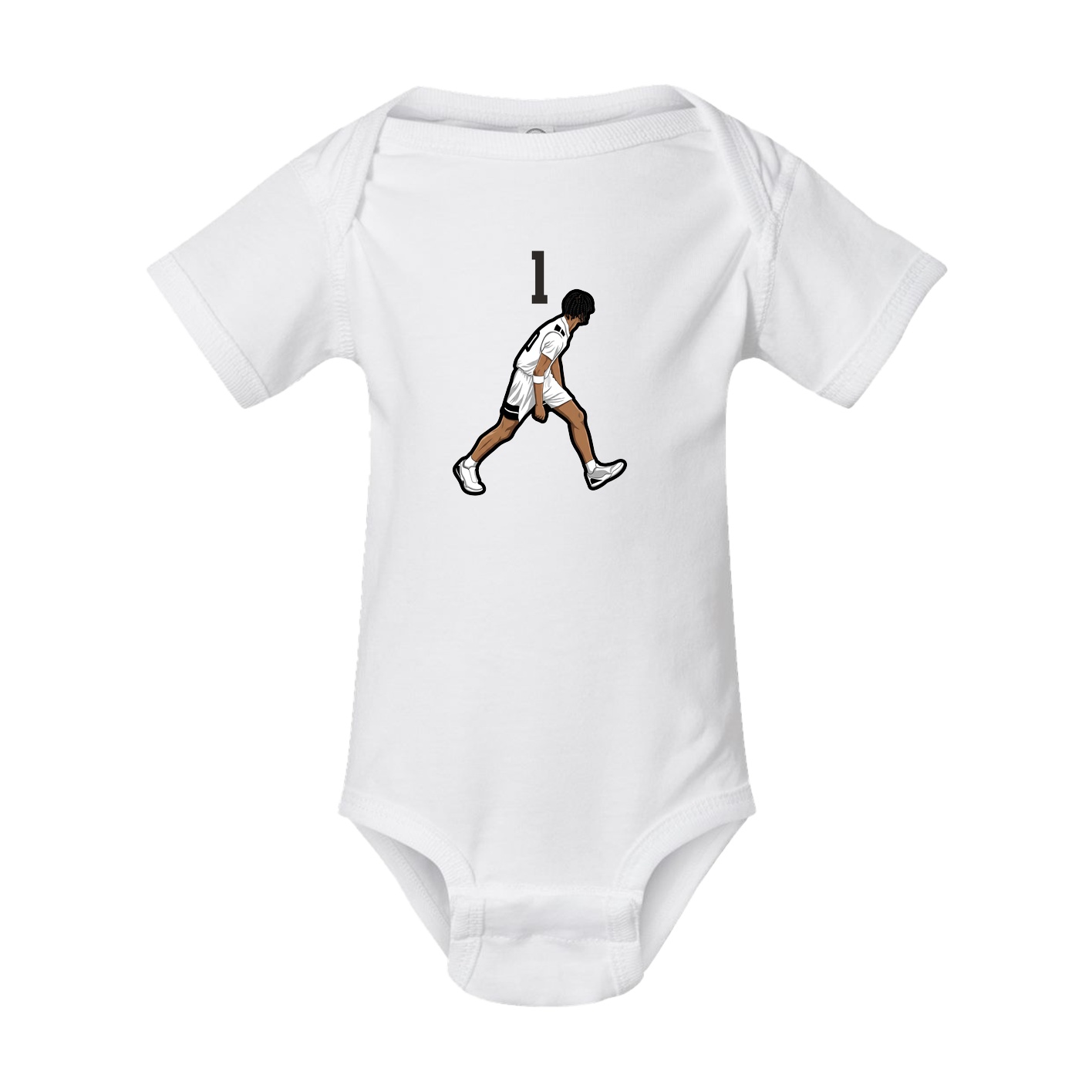 Baby Onesie — Number Top in White