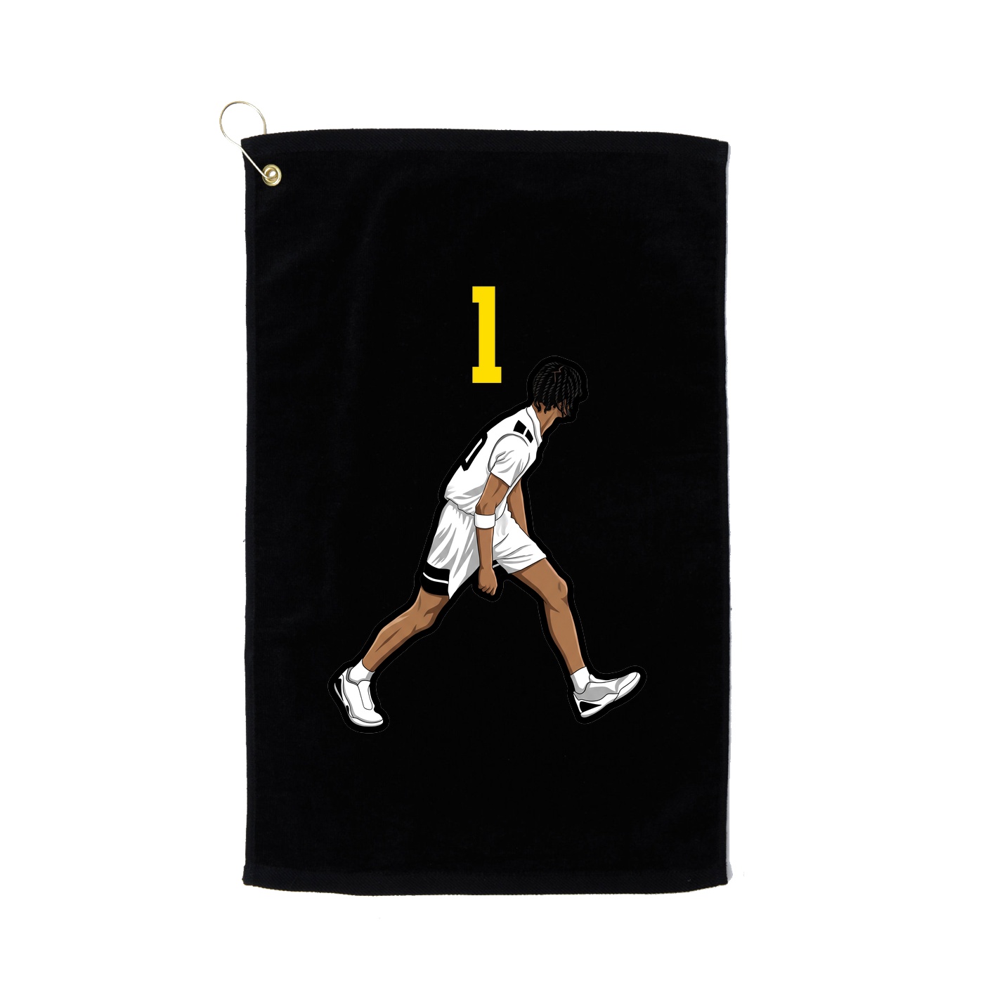 Golf Towel — Number Top in Black