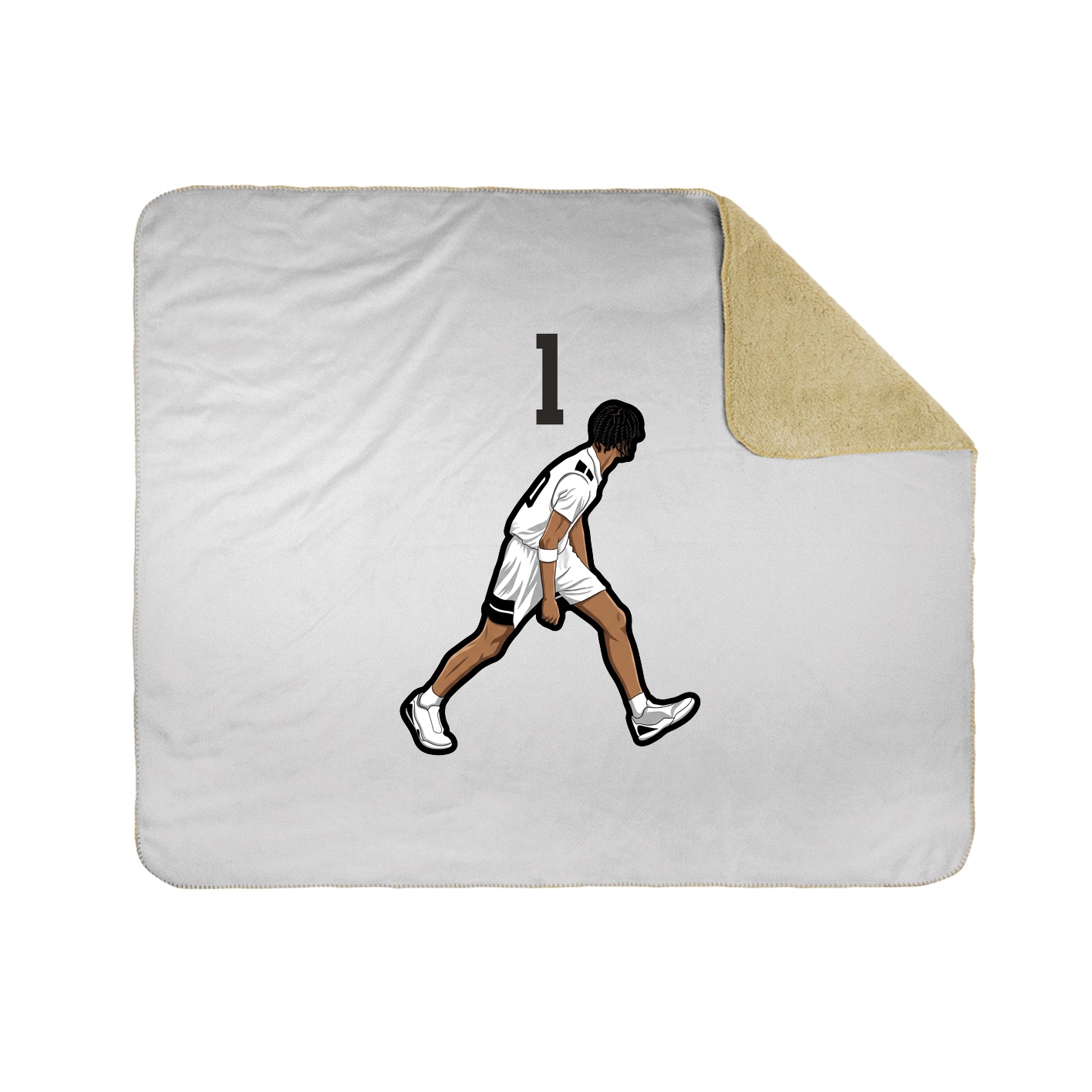 Throw Blanket — Number Top in White