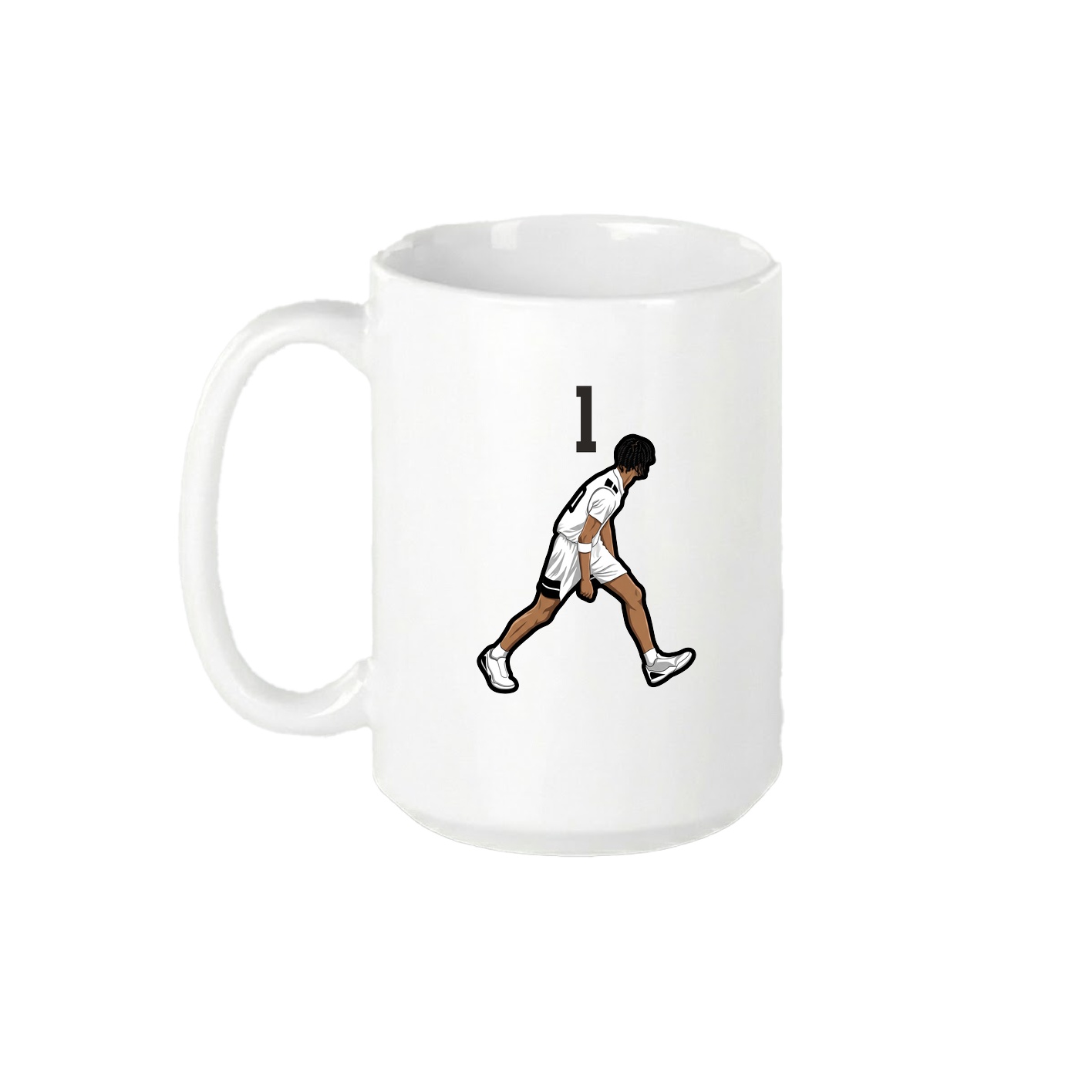 15oz Coffee Mug — Number Top in White