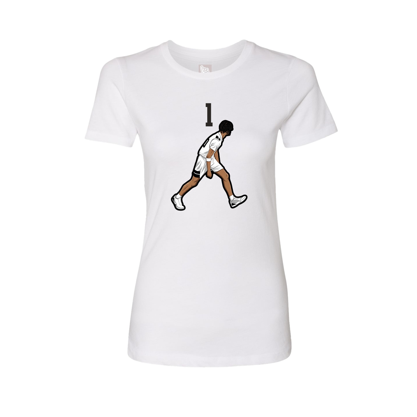 Fitted Women's Tee — Number Top in White