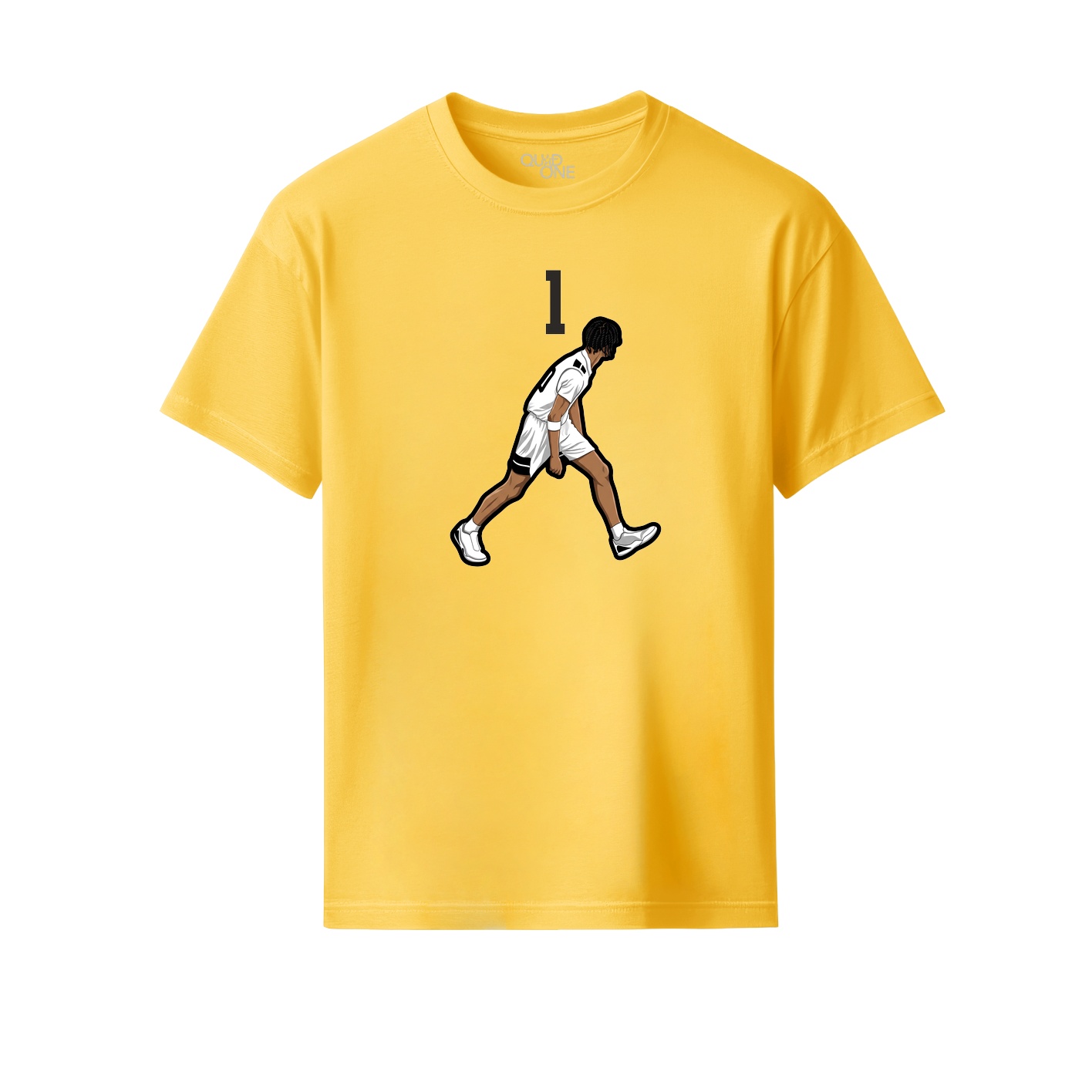 Youth Tee — Number Top in Yellow