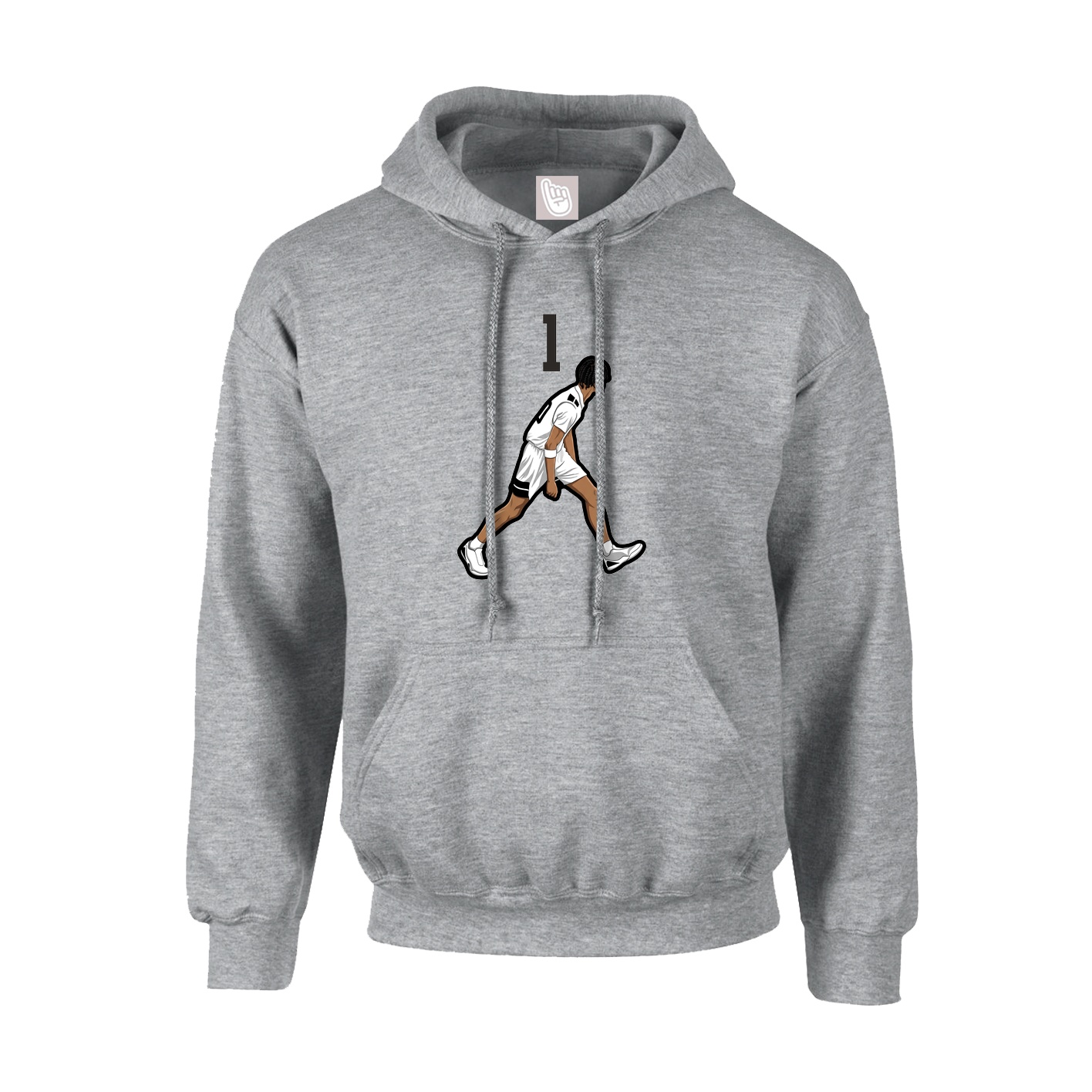 Youth Hoodie — Number Top in Grey
