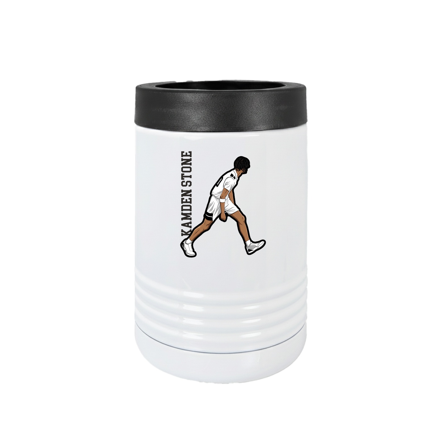 Beverage Holder — Name Vertical in White