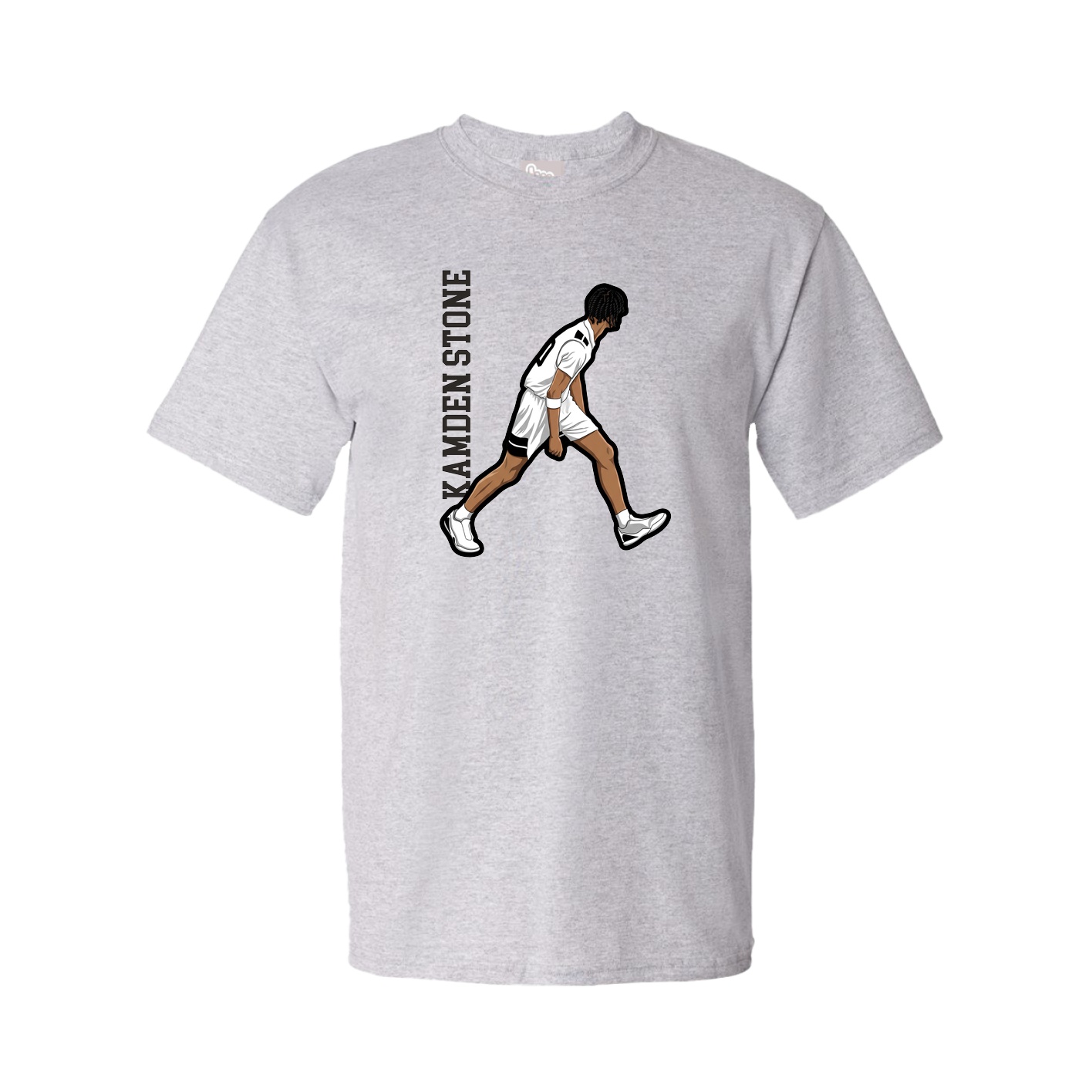 Tee — Name Vertical in Grey