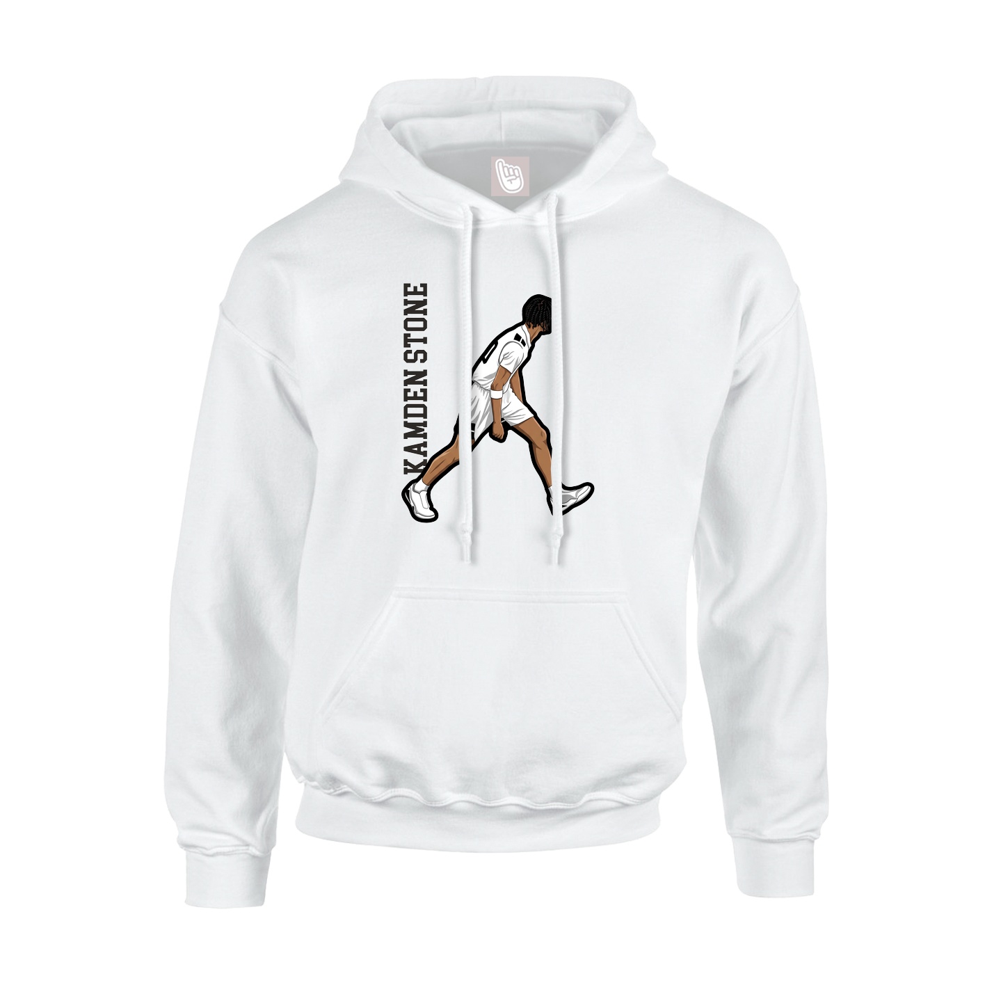 Hoodie — Name Vertical in White