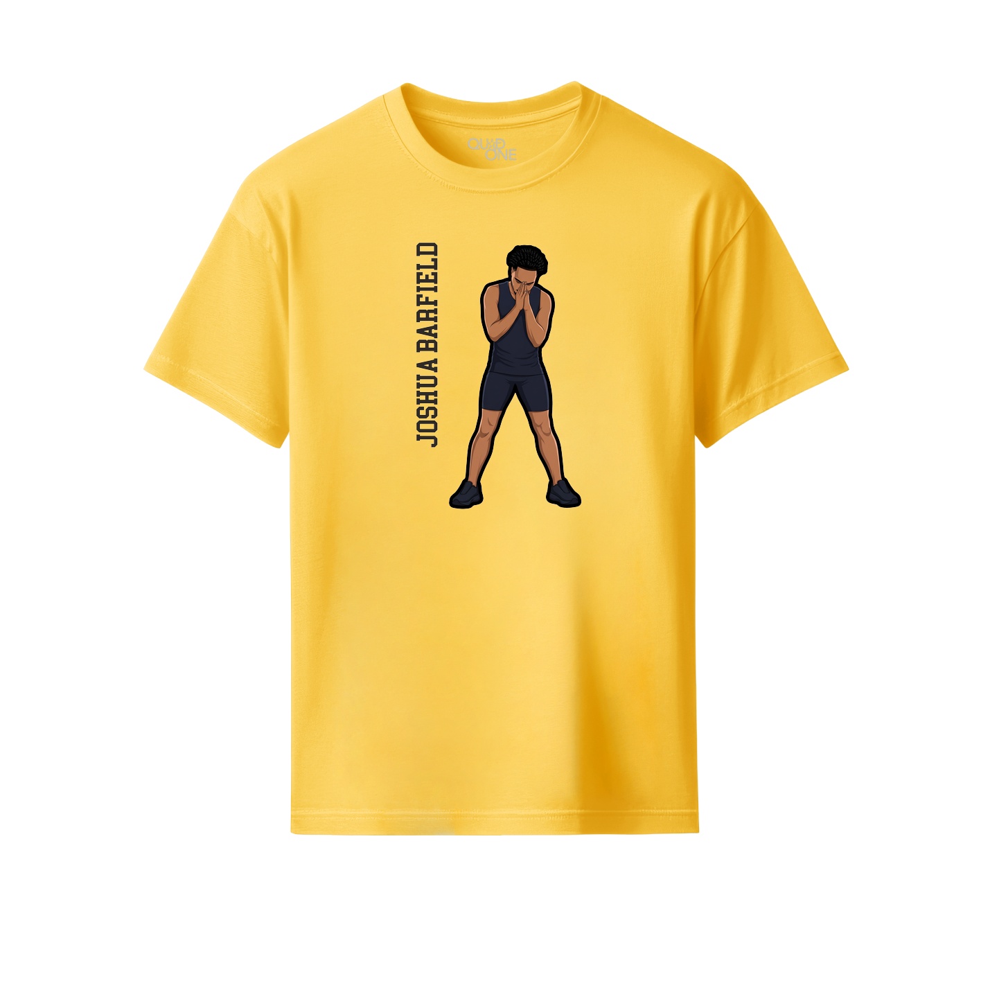 Youth Tee — Name Vertical in Yellow