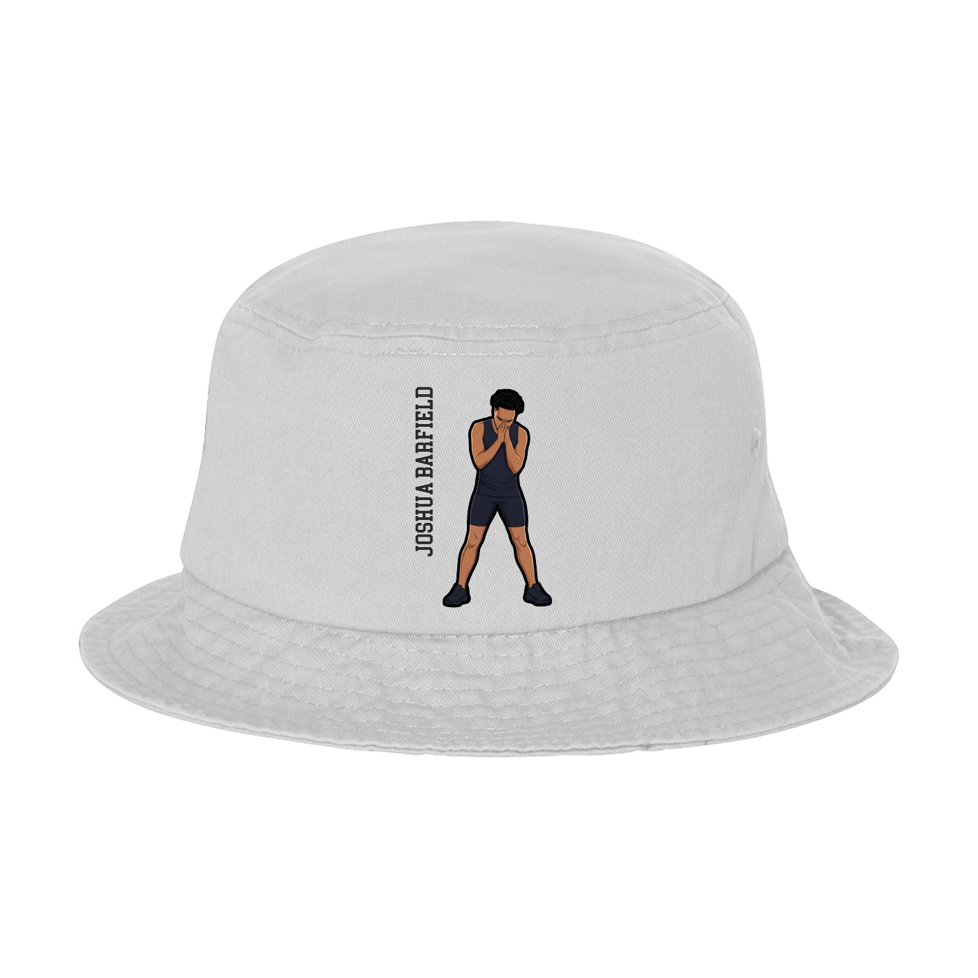 Bucket Cap — Name Vertical in White