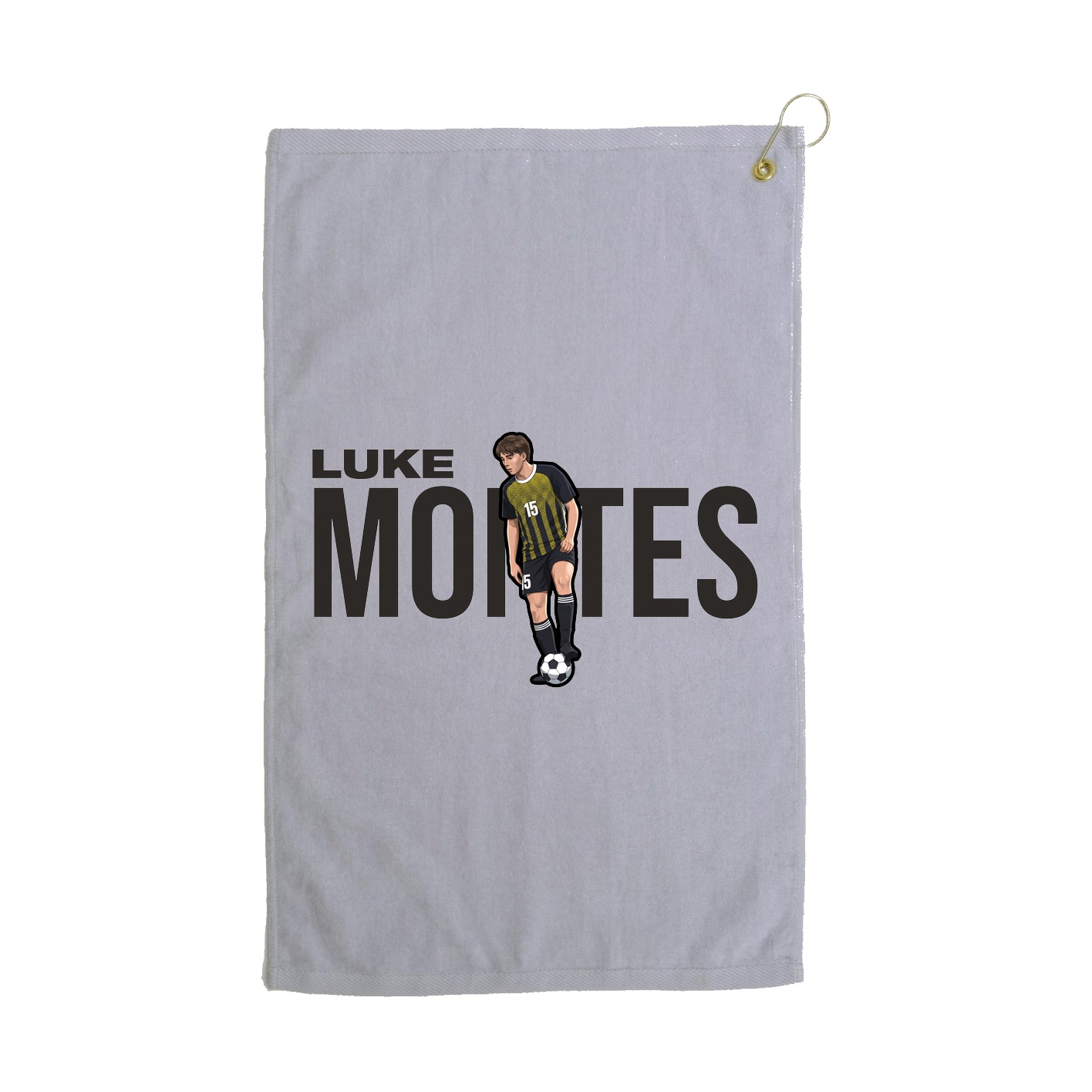 Golf Towel — Player Name in Grey