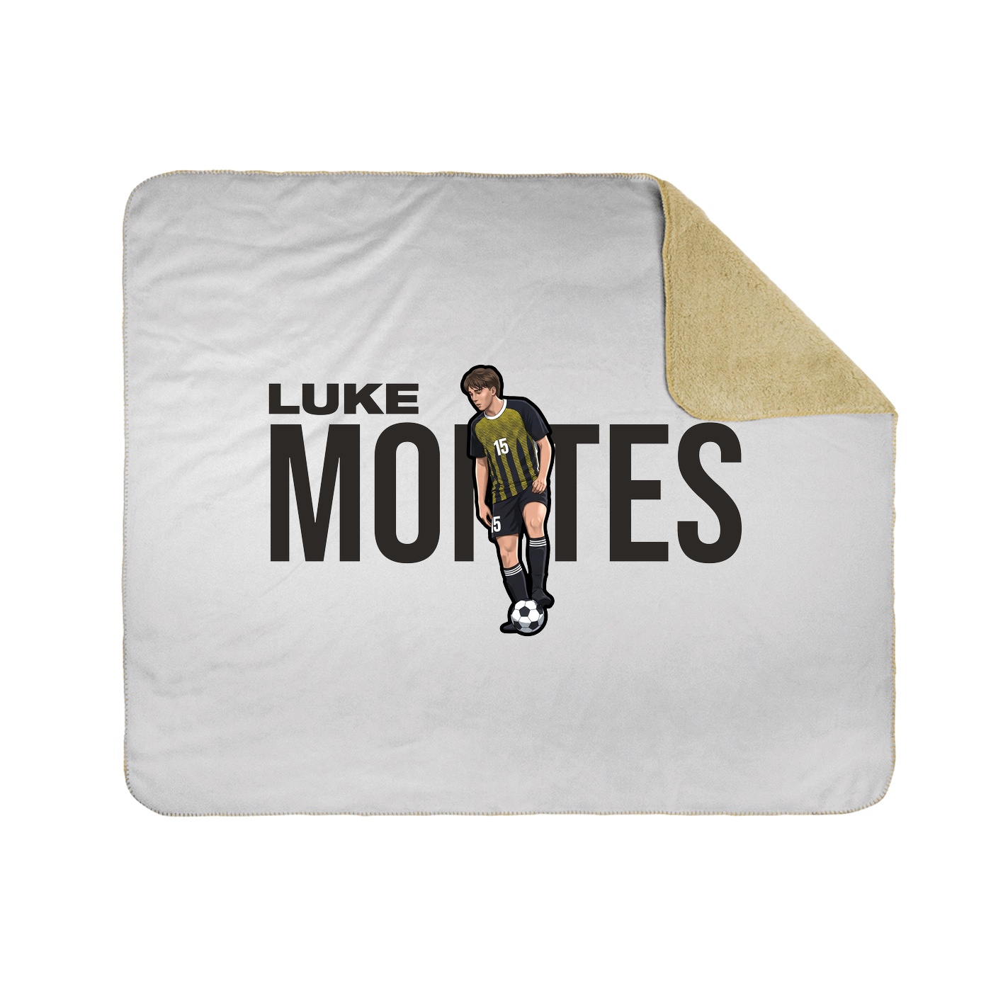 Throw Blanket — Player Name in White