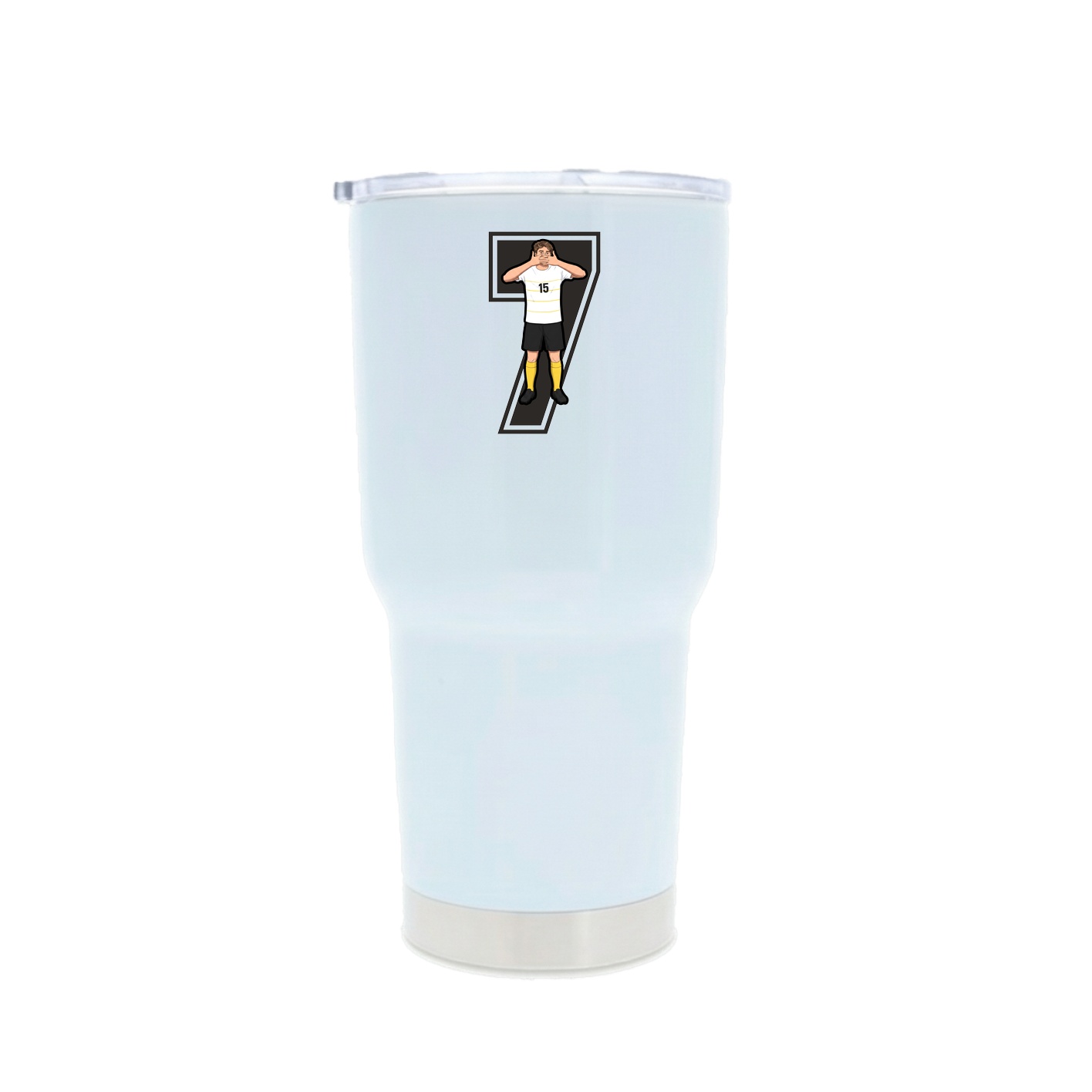 30oz Stainless Steel Tumbler — Number in White